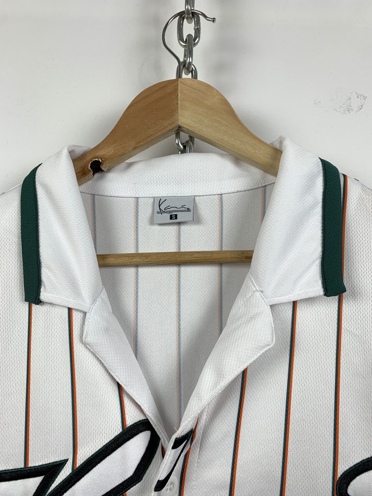 Karl Kani Karl Kani Big Logo Jersey Striped Shirt Size US S / EU 44-46 / 1 - 11 Thumbnail