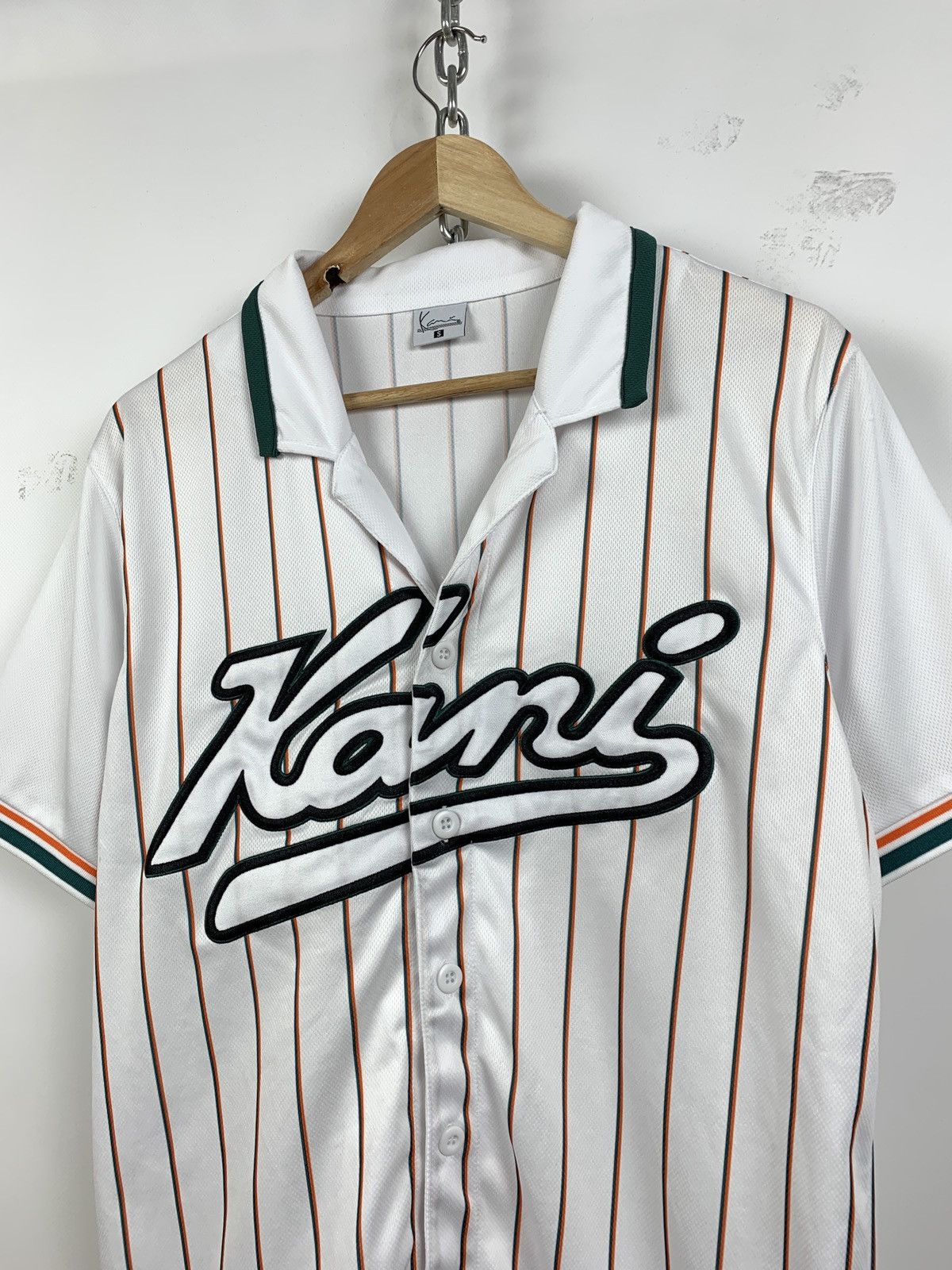 Karl Kani Karl Kani Big Logo Jersey Striped Shirt Size US S / EU 44-46 / 1 - 8 Thumbnail