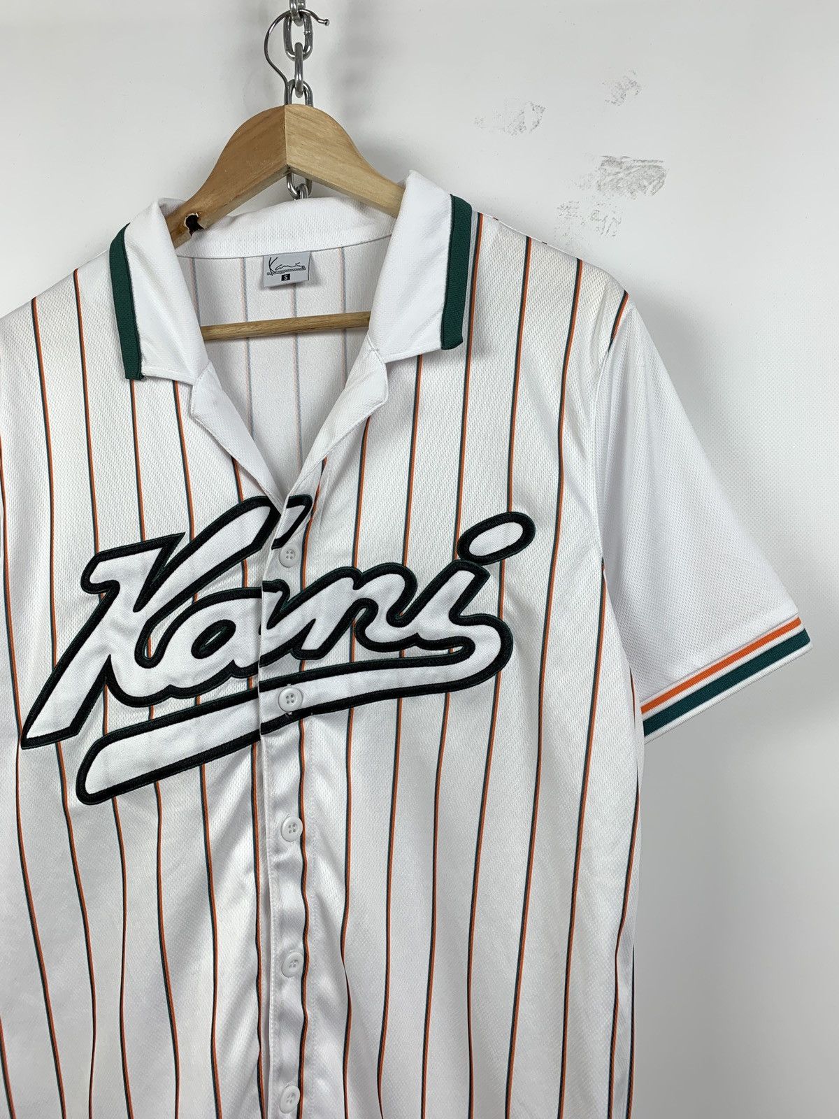 Karl Kani Karl Kani Big Logo Jersey Striped Shirt Size US S / EU 44-46 / 1 - 6 Thumbnail