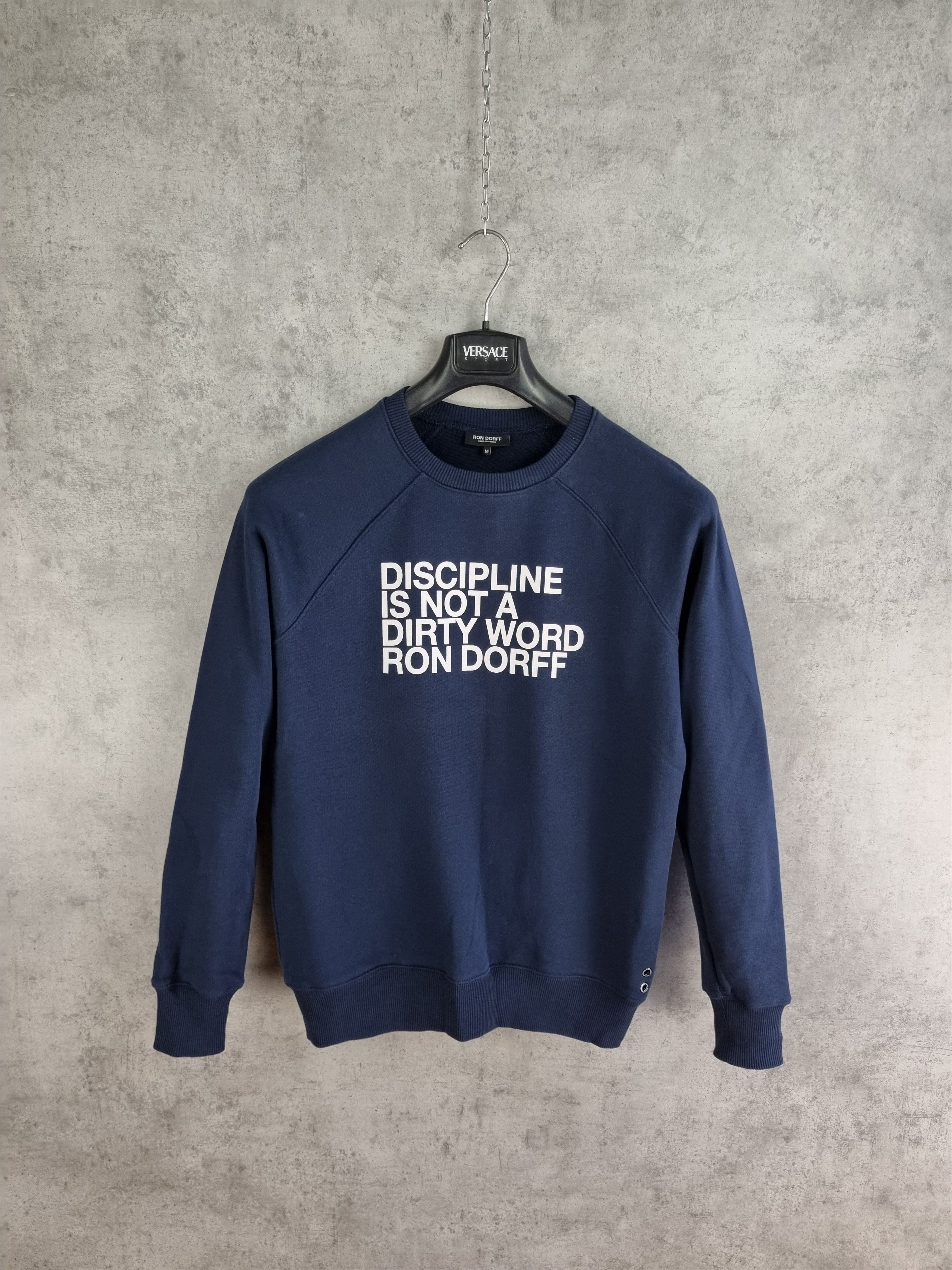 Designer × Japanese Brand Ron Dorff Big Logo Rare Print Navy Sweatshirt Size US M / EU 48-50 / 2 - 1 Thumbnail