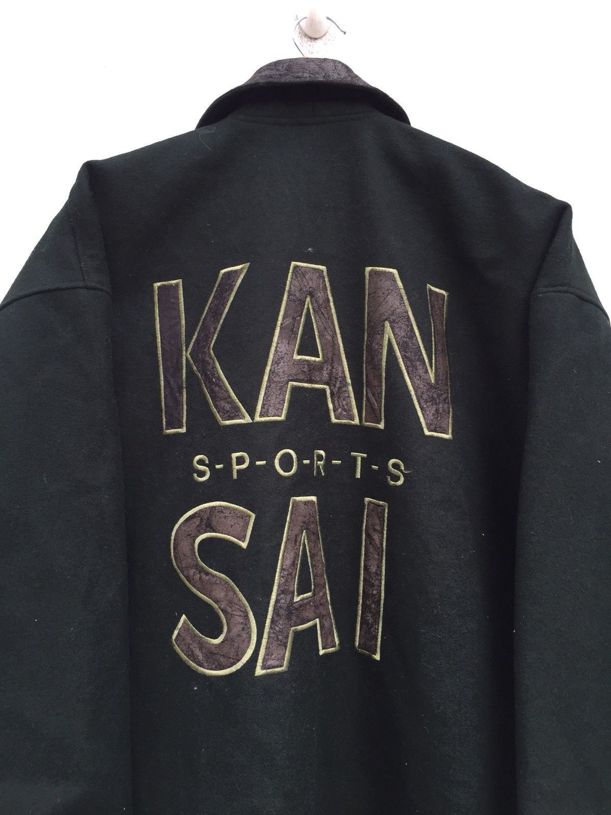 Kansai Yamamoto DOPE🔥Kansai Man Sport Logo Wool O/S Varsity Jacket Size US L / EU 52-54 / 3 - 6 Thumbnail