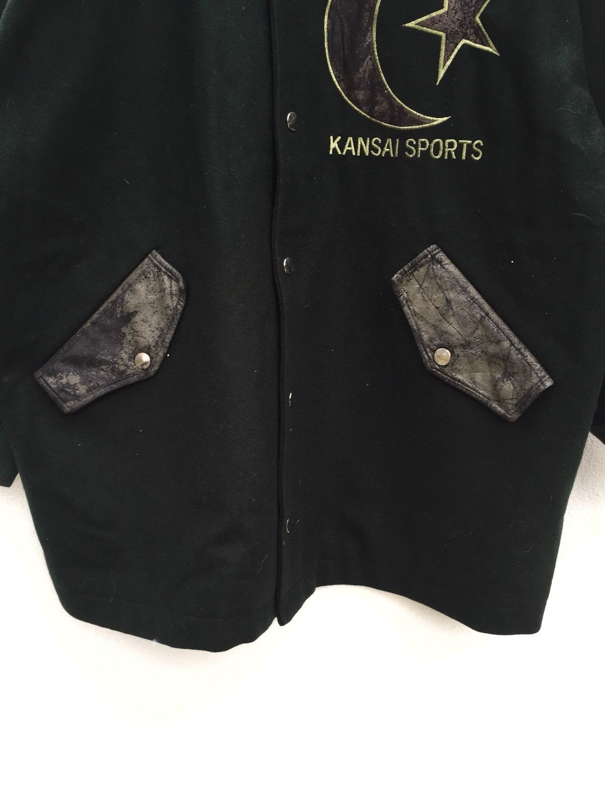Kansai Yamamoto DOPE🔥Kansai Man Sport Logo Wool O/S Varsity Jacket Size US L / EU 52-54 / 3 - 4 Thumbnail