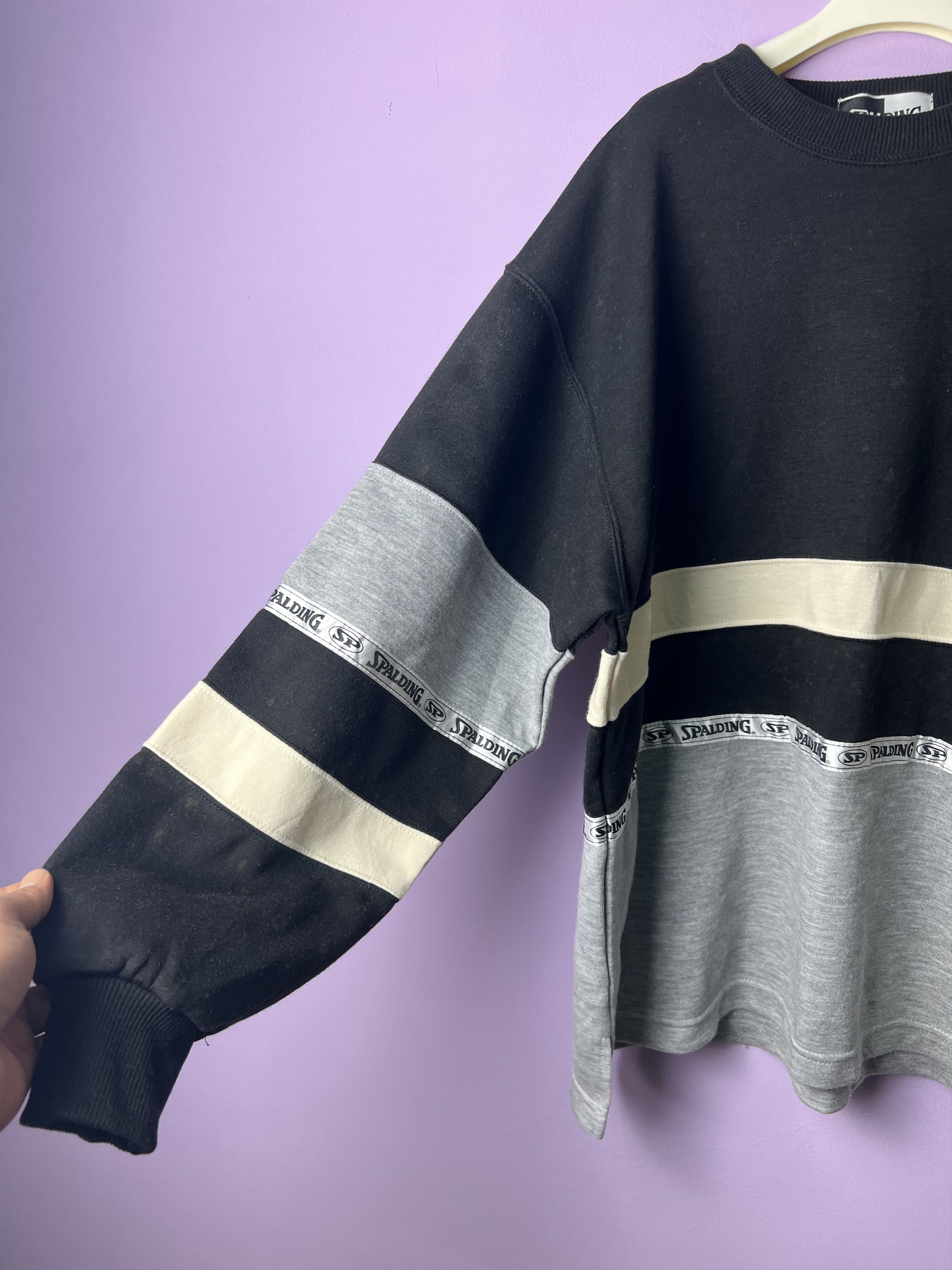 Spalding 🔥Vintage Spalding Side Stripe Crewneck Sweatshirts Size US M / EU 48-50 / 2 - 10 Thumbnail