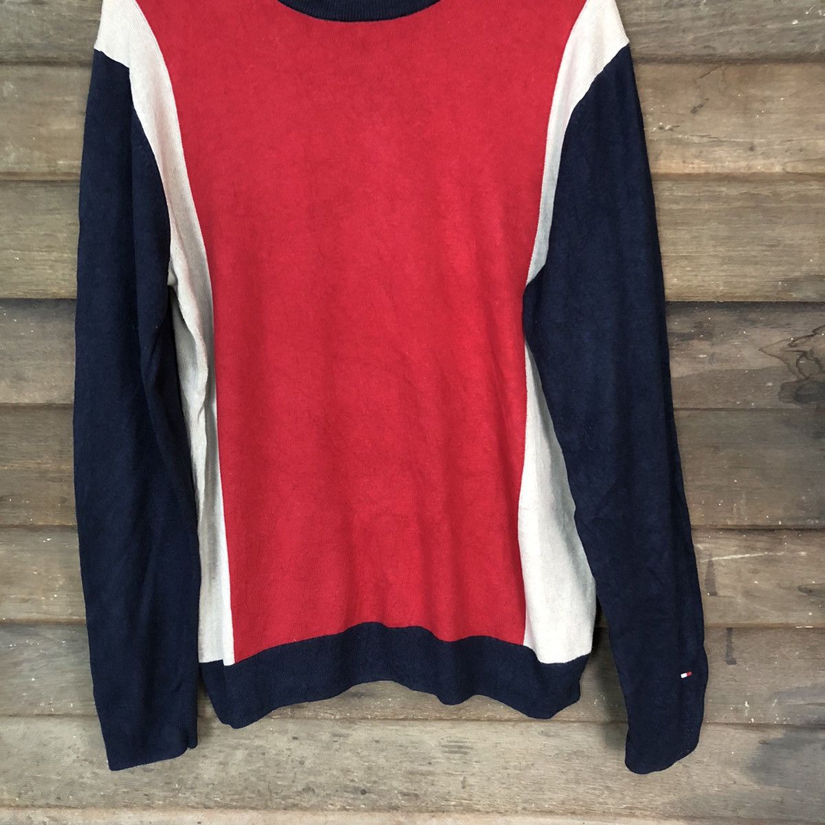 Tommy Hilfiger × Vintage Tommy Hilfiger Red Knitwear sweatshirt #5540 Size US XL / EU 56 / 4 - 3 Thumbnail