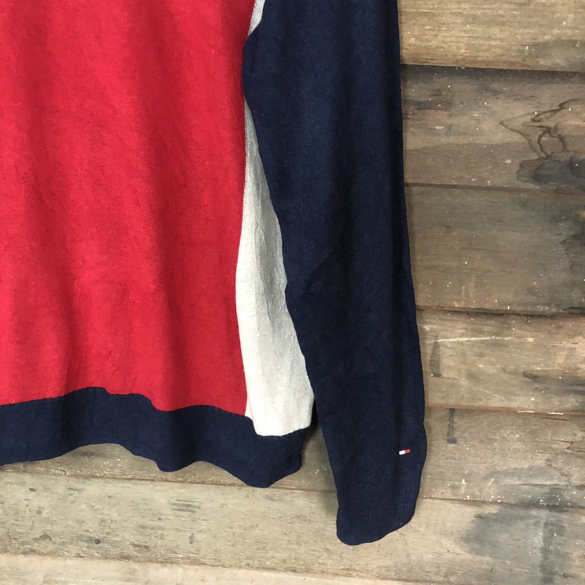 Tommy Hilfiger × Vintage Tommy Hilfiger Red Knitwear sweatshirt #5540 Size US XL / EU 56 / 4 - 5 Thumbnail