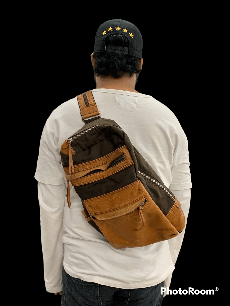 image of Leather Made In Japan 2Ways Crossbody/bagpack in Brown, Men's