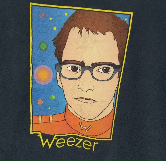 Band Tees × Vintage Vintage Weezer Captain Cuomo Band Rock Concert T-shirt Size US L / EU 52-54 / 3 - 4 Thumbnail