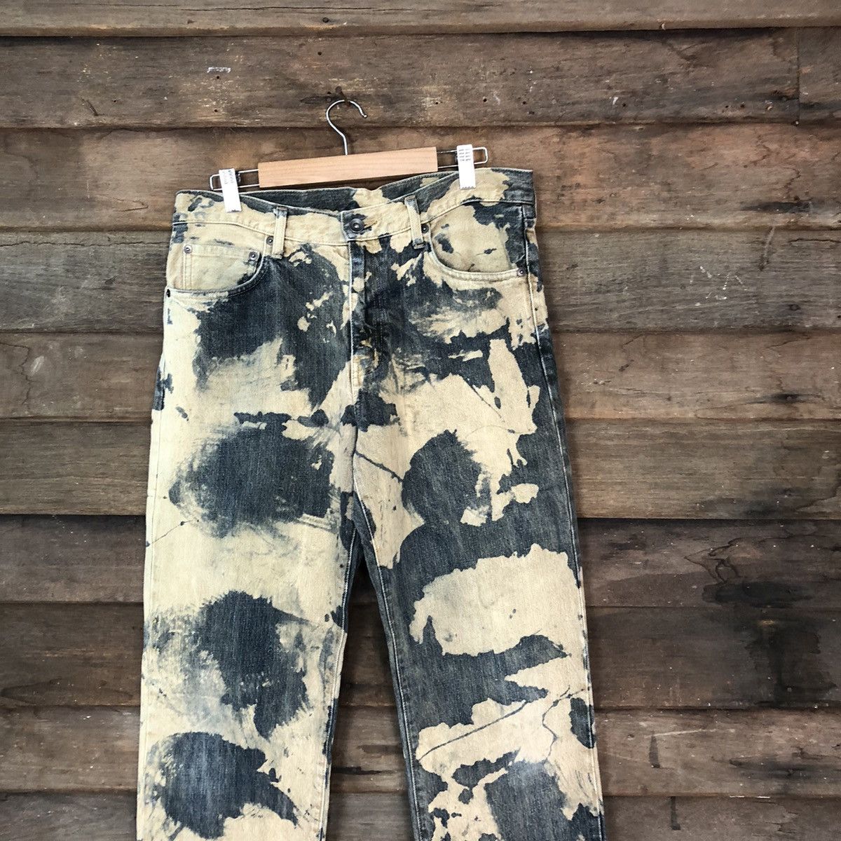 Japanese Brand DL Uniqlo japan Distressed acid wash style Denim Pants #114B Size US 32 / EU 48 - 2 Thumbnail