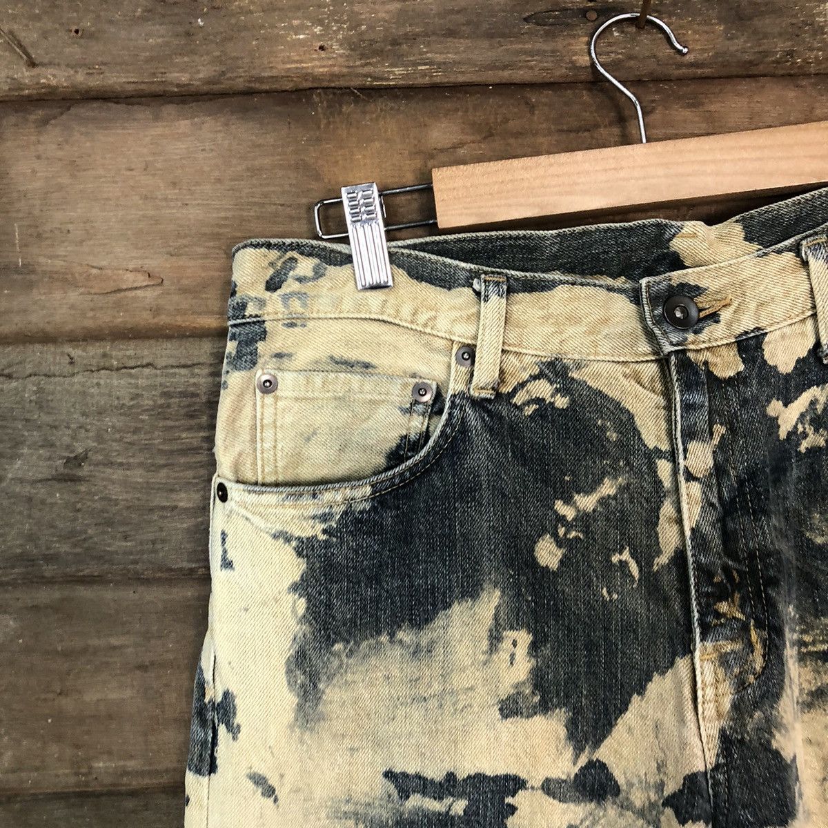 Japanese Brand DL Uniqlo japan Distressed acid wash style Denim Pants #114B Size US 32 / EU 48 - 4 Thumbnail