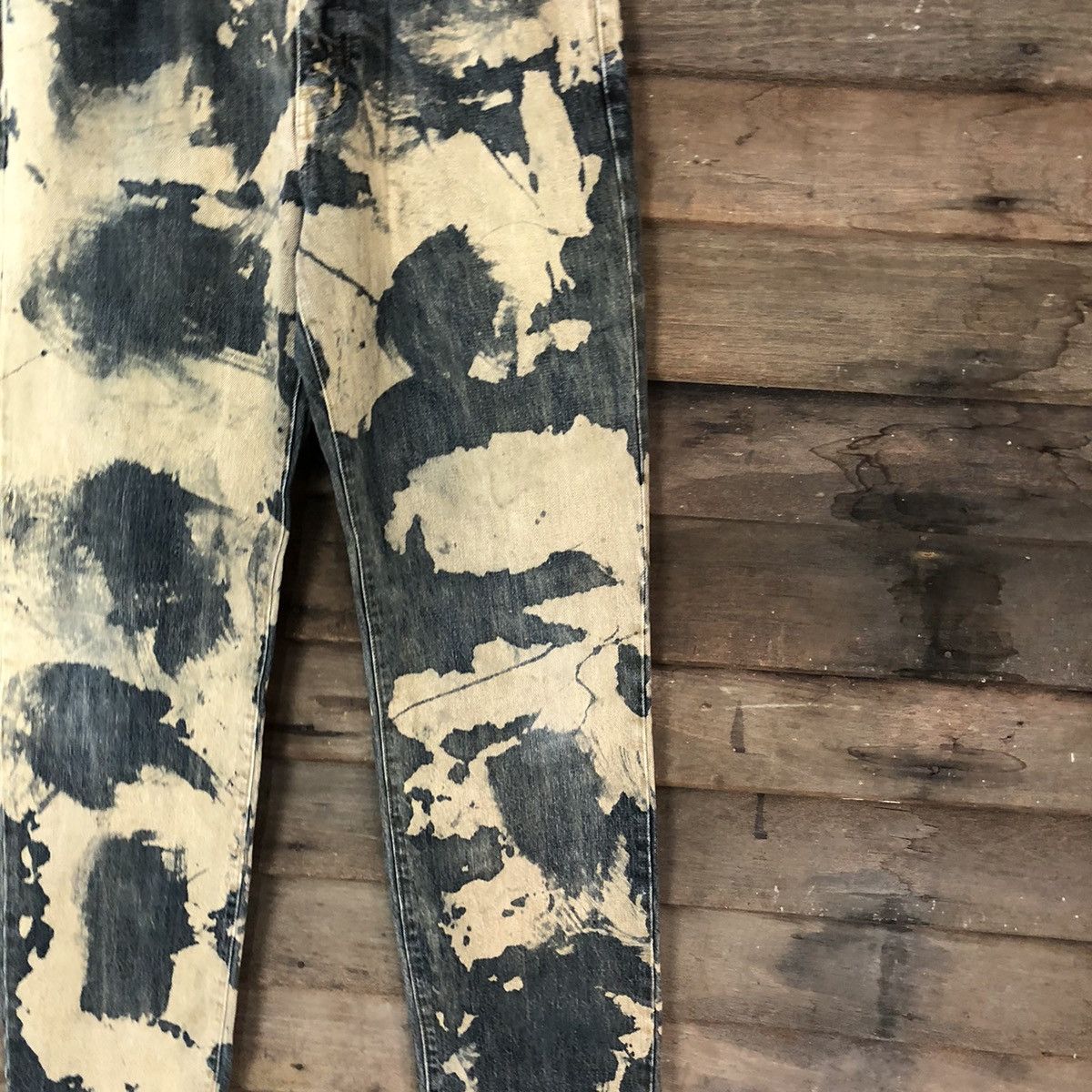 Japanese Brand DL Uniqlo japan Distressed acid wash style Denim Pants #114B Size US 32 / EU 48 - 9 Thumbnail