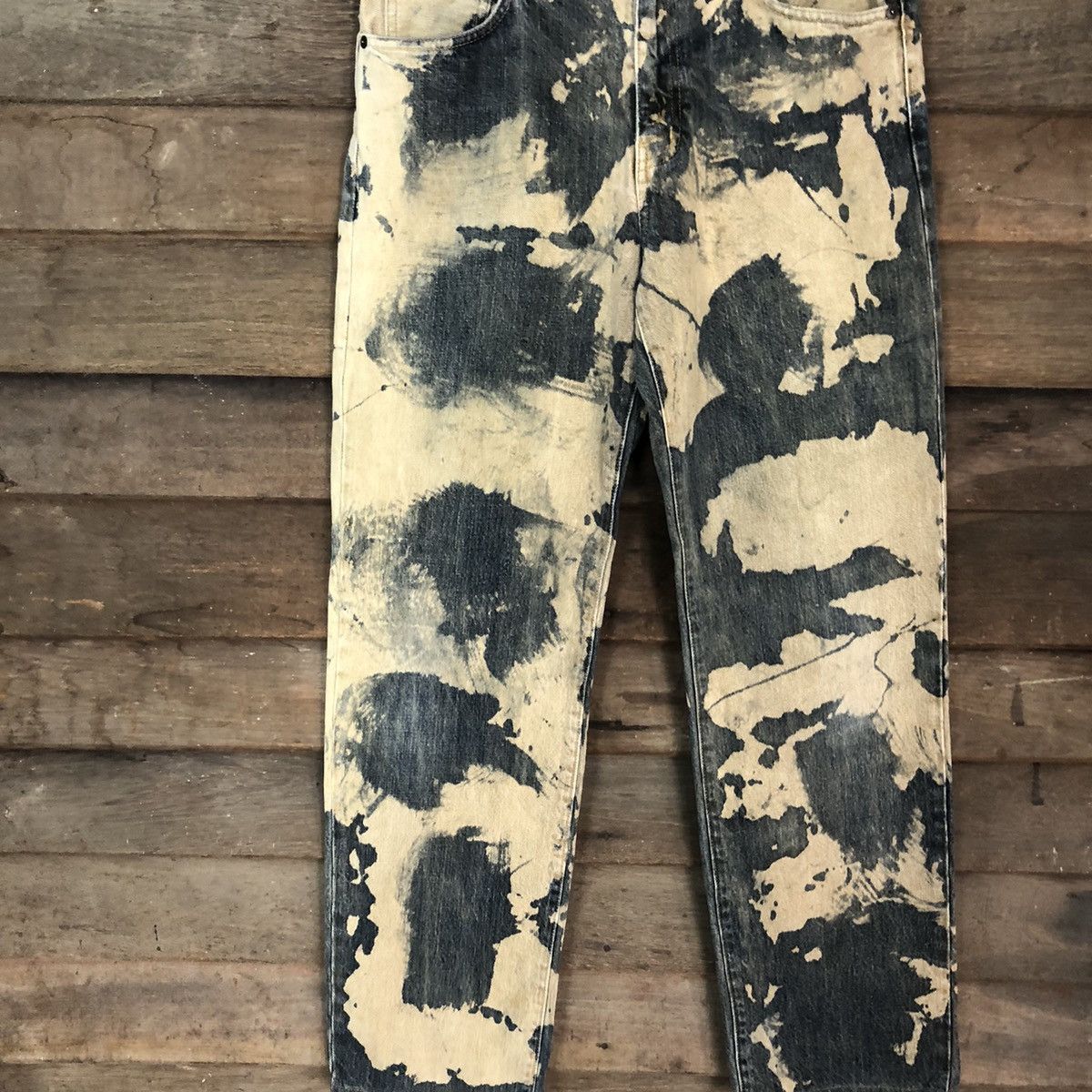 Japanese Brand DL Uniqlo japan Distressed acid wash style Denim Pants #114B Size US 32 / EU 48 - 8 Thumbnail
