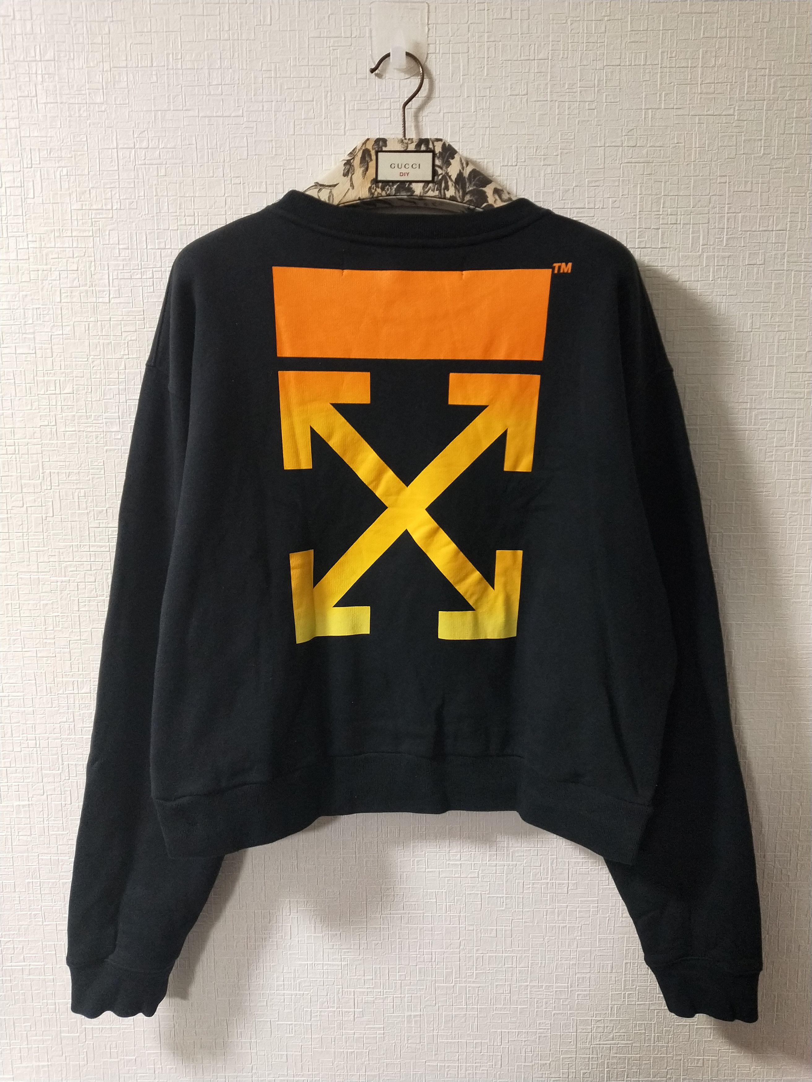 Off white yellow gradient hoodie best sale