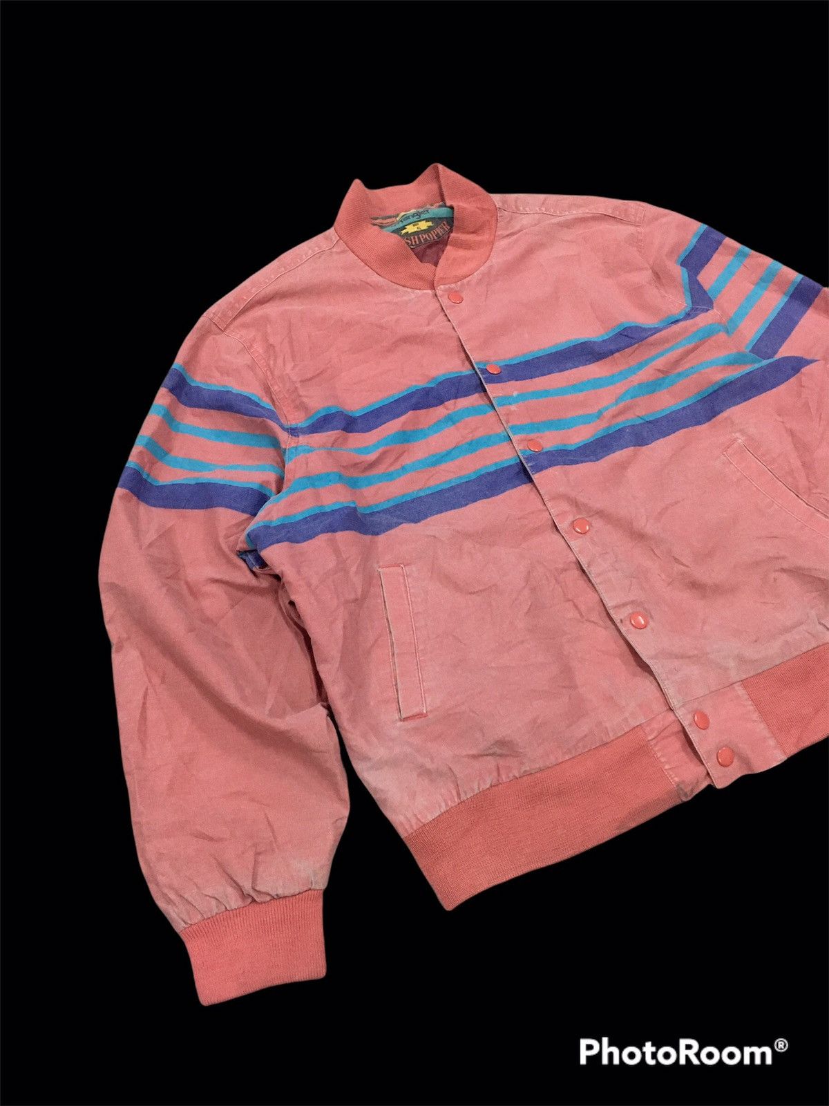 Other 🔥RARE🔥Vintage Wrangler Stripe Kurt Kobain Bomber Jacket Size US XL / EU 56 / 4 - 4 Thumbnail