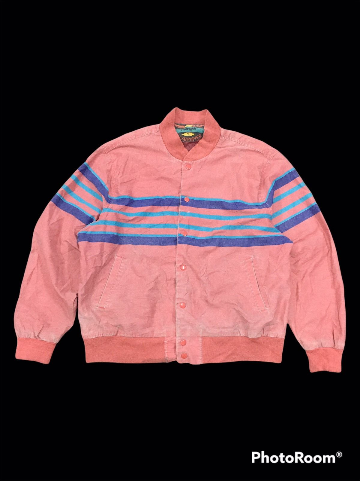 Other 🔥RARE🔥Vintage Wrangler Stripe Kurt Kobain Bomber Jacket Size US XL / EU 56 / 4 - 2 Thumbnail