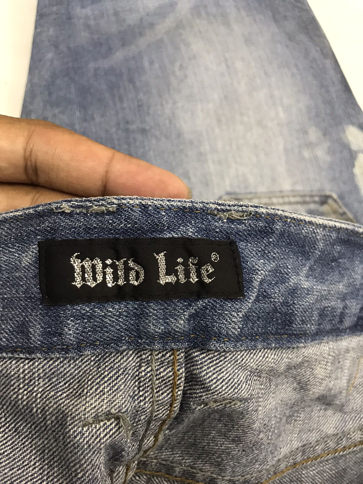 Japanese Brand WildLife Japan Acid Wash Jeans Hysteric Style Size US 33 - 7 Thumbnail