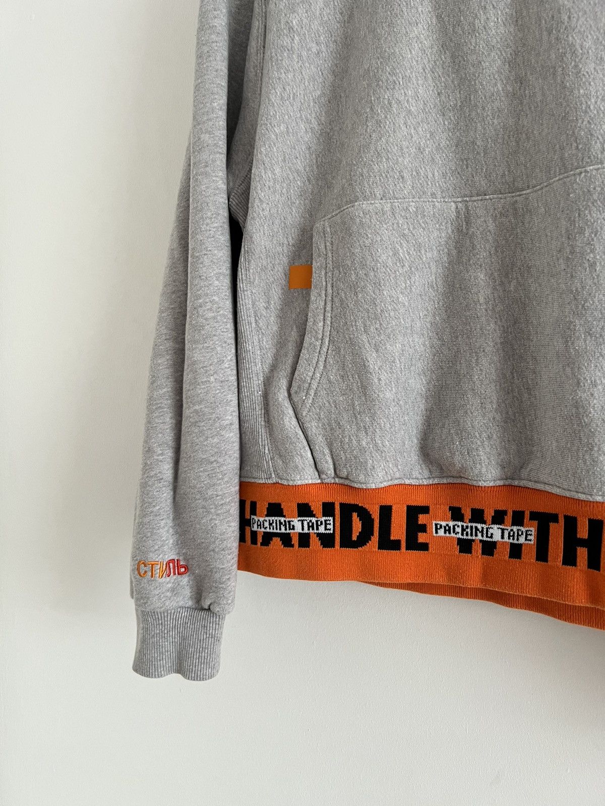 Heron Preston 🔥Heron Preston Packing Tape Logo Grey Hoodie Size US M / EU 48-50 / 2 - 4 Thumbnail