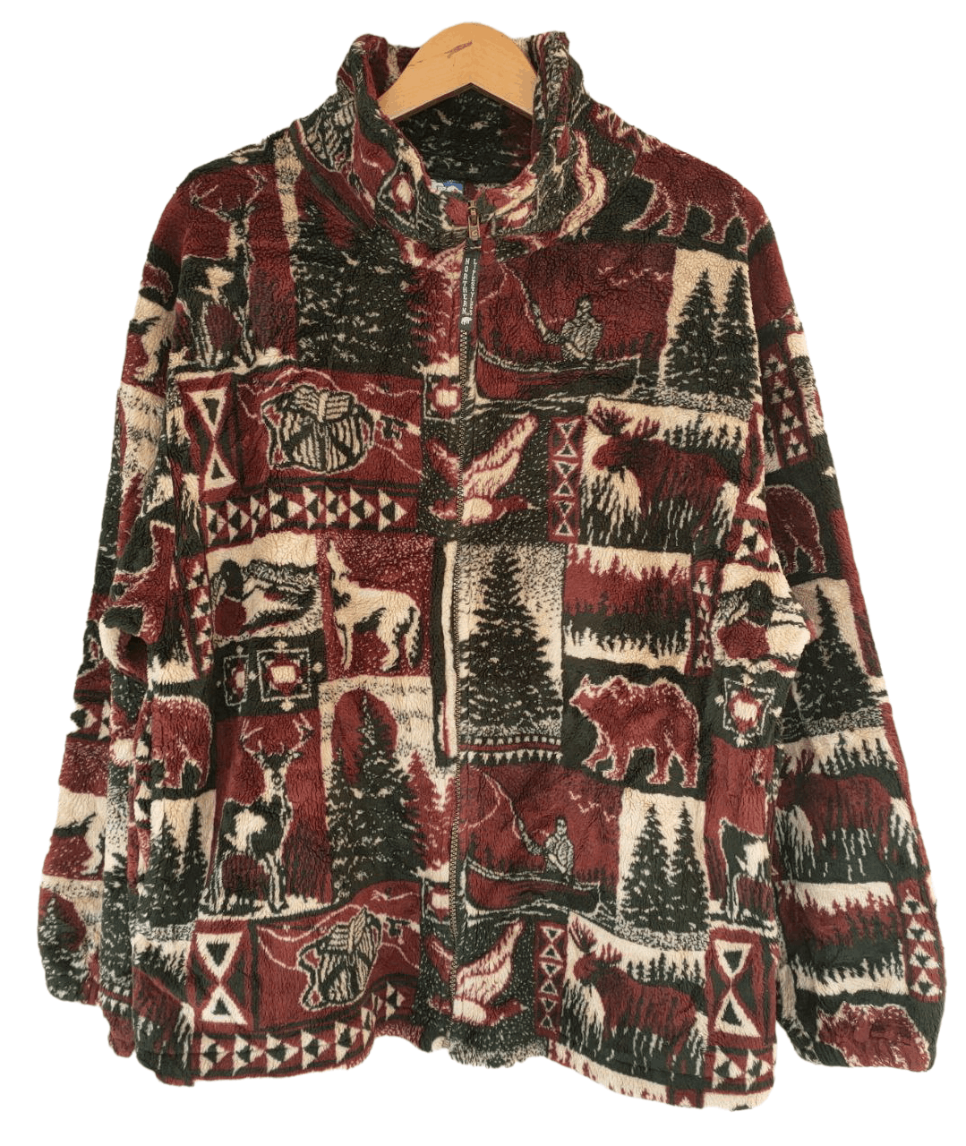 Vintage Vintage Printed Zipper Fleece Size US L / EU 52-54 / 3 - 1 Thumbnail