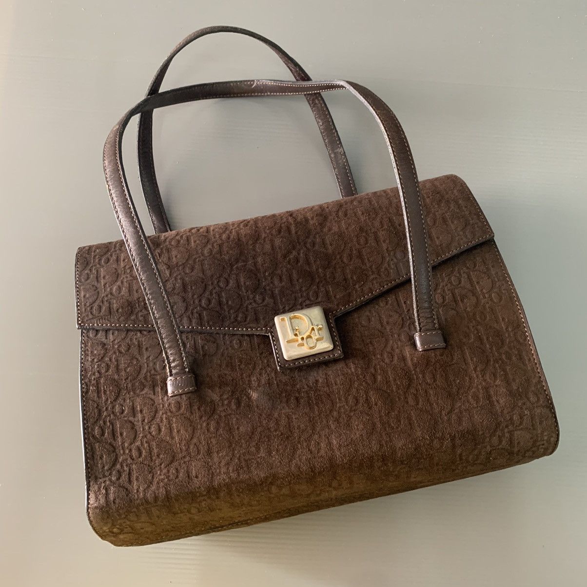 Christian Dior Monsieur Christian Dior Suede Leather Handbag Size ONE SIZE - 1 Thumbnail