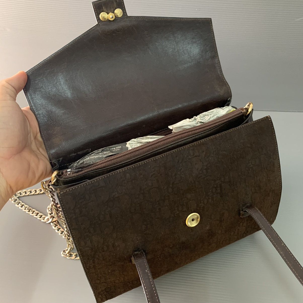 Christian Dior Monsieur Christian Dior Suede Leather Handbag Size ONE SIZE - 17 Thumbnail