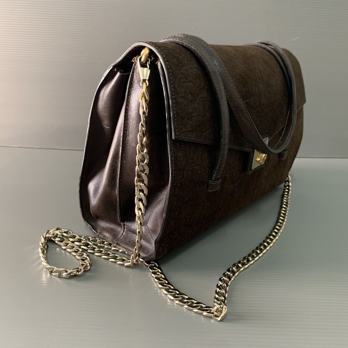Christian Dior Monsieur Christian Dior Suede Leather Handbag Size ONE SIZE - 11 Thumbnail