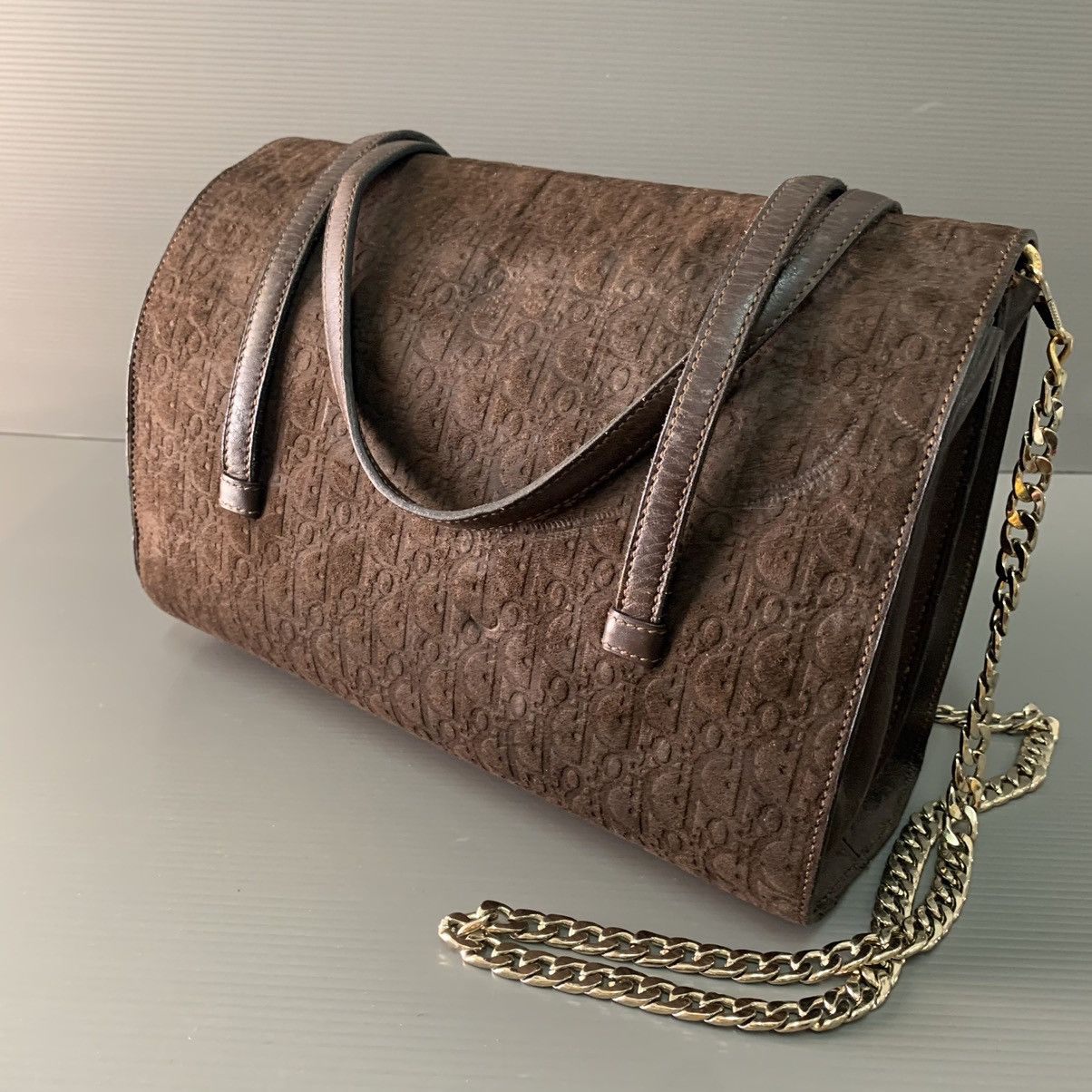 Christian Dior Monsieur Christian Dior Suede Leather Handbag Size ONE SIZE - 9 Thumbnail