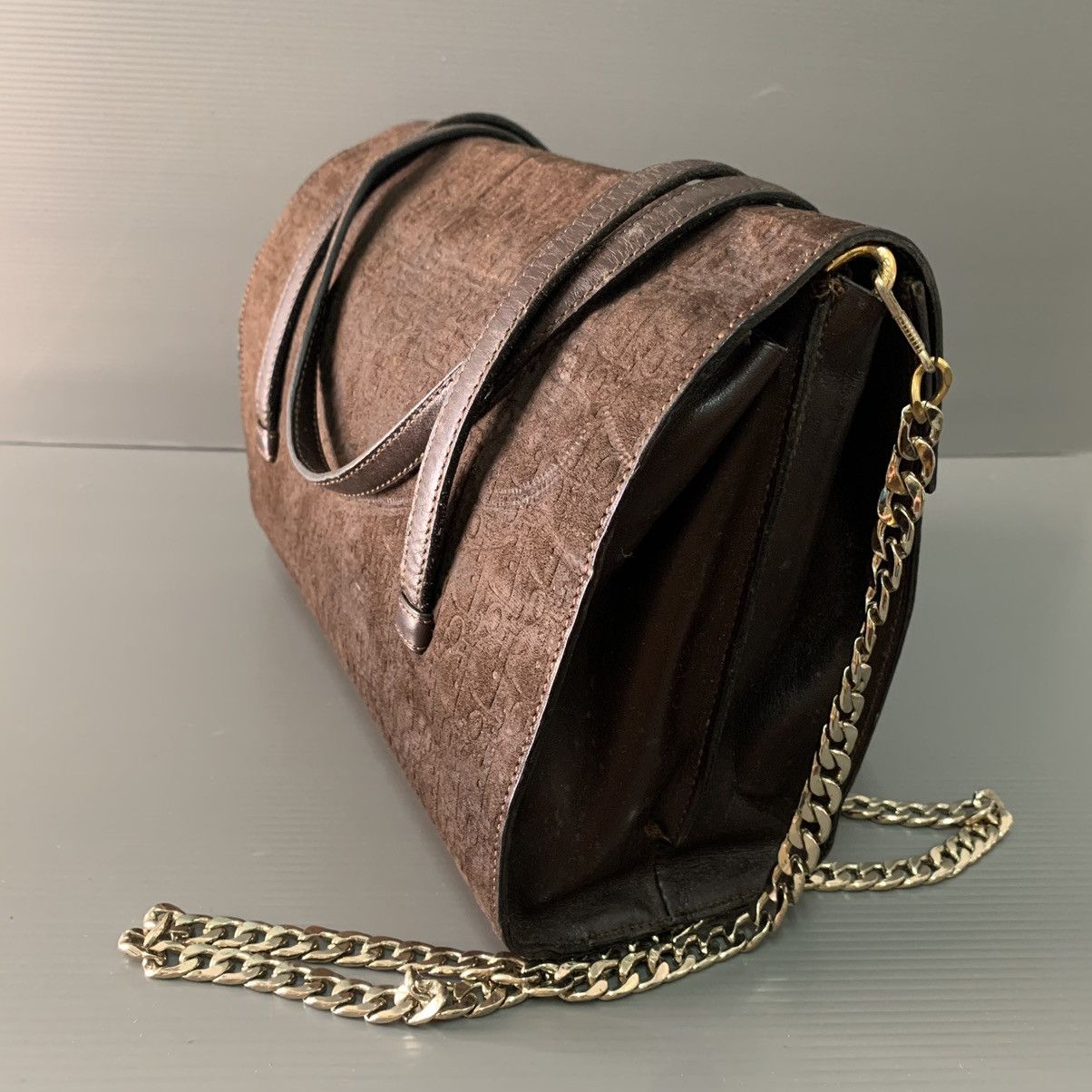 Christian Dior Monsieur Christian Dior Suede Leather Handbag Size ONE SIZE - 8 Thumbnail