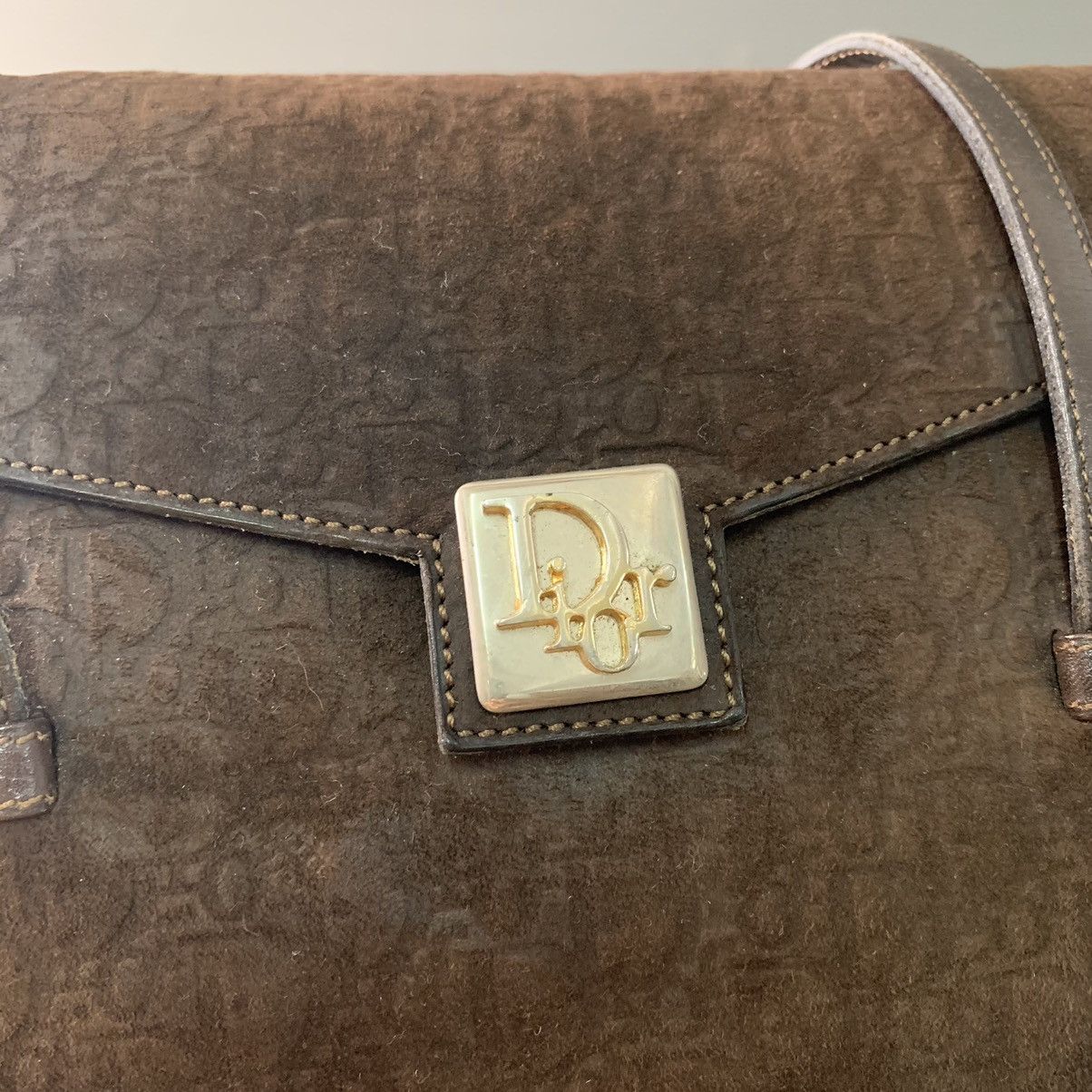 Christian Dior Monsieur Christian Dior Suede Leather Handbag Size ONE SIZE - 16 Thumbnail