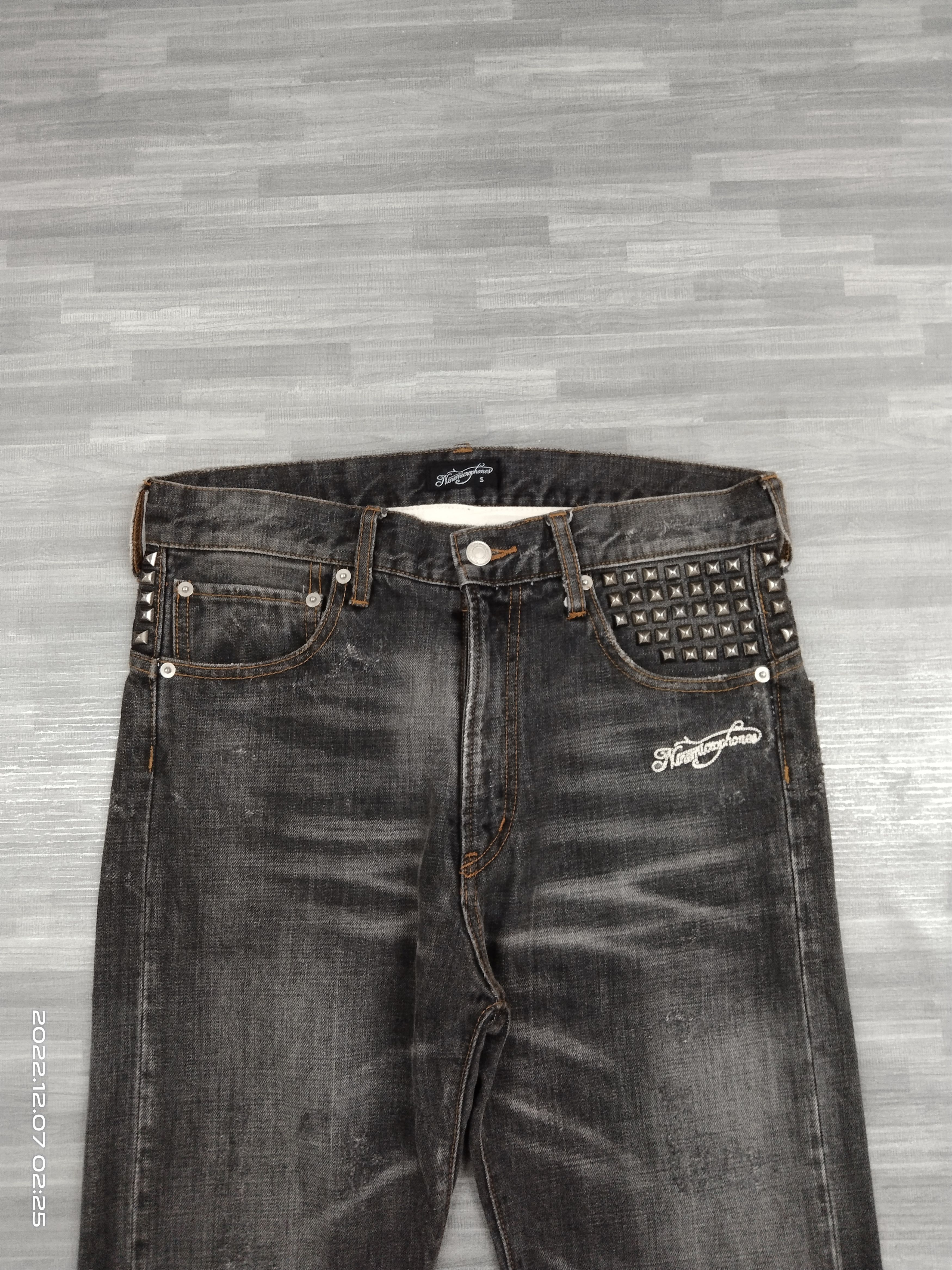 Japanese Brand SUPER SICK STUDDED MINE MICROPHONES TOKYO JAPAN DENIM PANTS Size US 31 - 4 Thumbnail