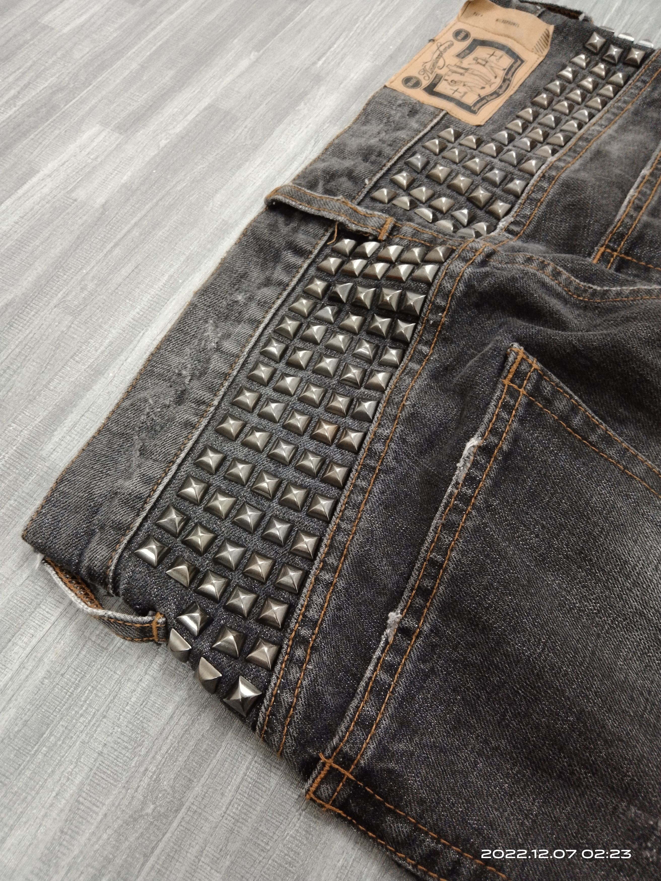 Japanese Brand SUPER SICK STUDDED MINE MICROPHONES TOKYO JAPAN DENIM PANTS Size US 31 - 7 Thumbnail