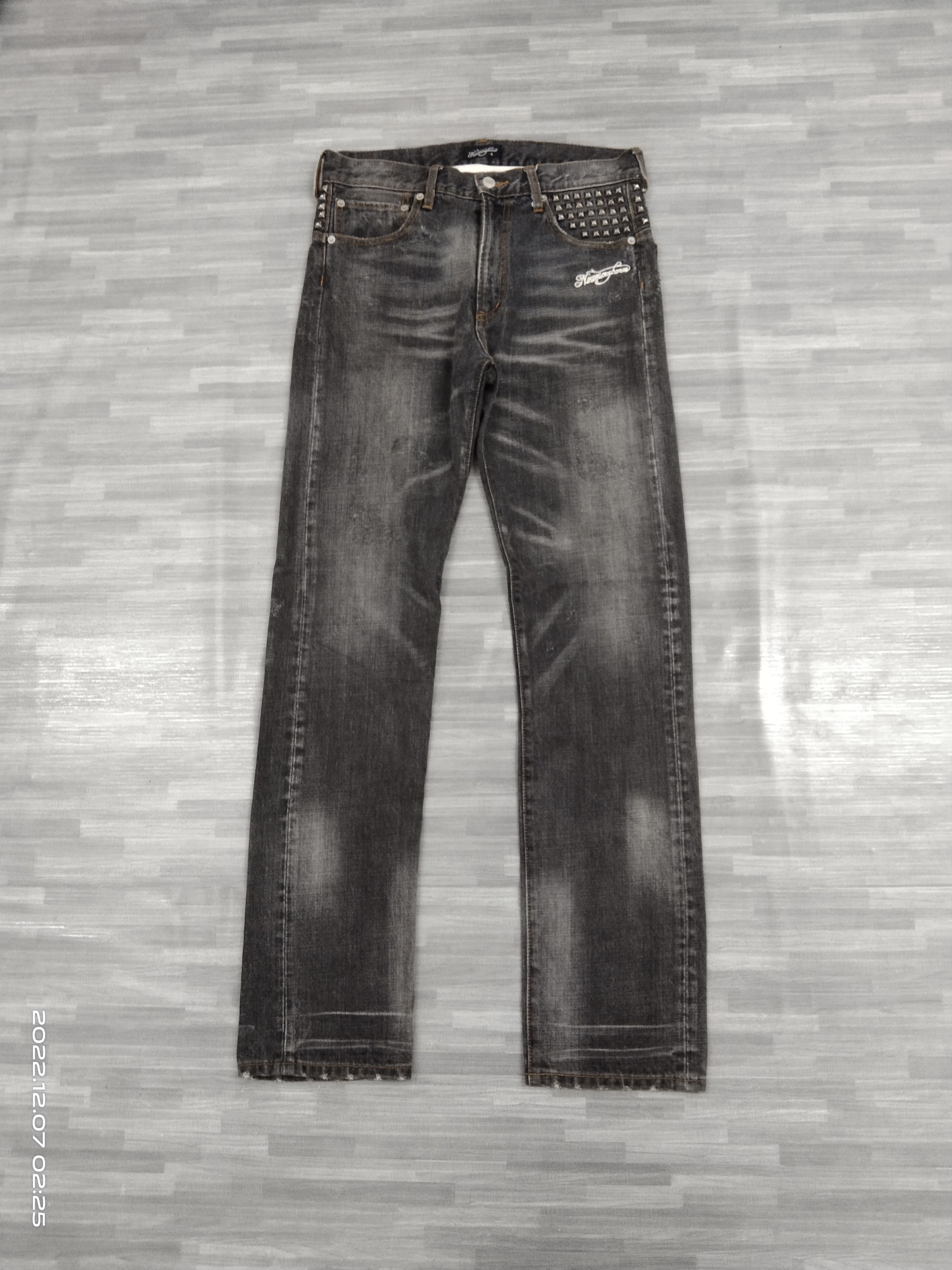 Japanese Brand SUPER SICK STUDDED MINE MICROPHONES TOKYO JAPAN DENIM PANTS Size US 31 - 2 Thumbnail