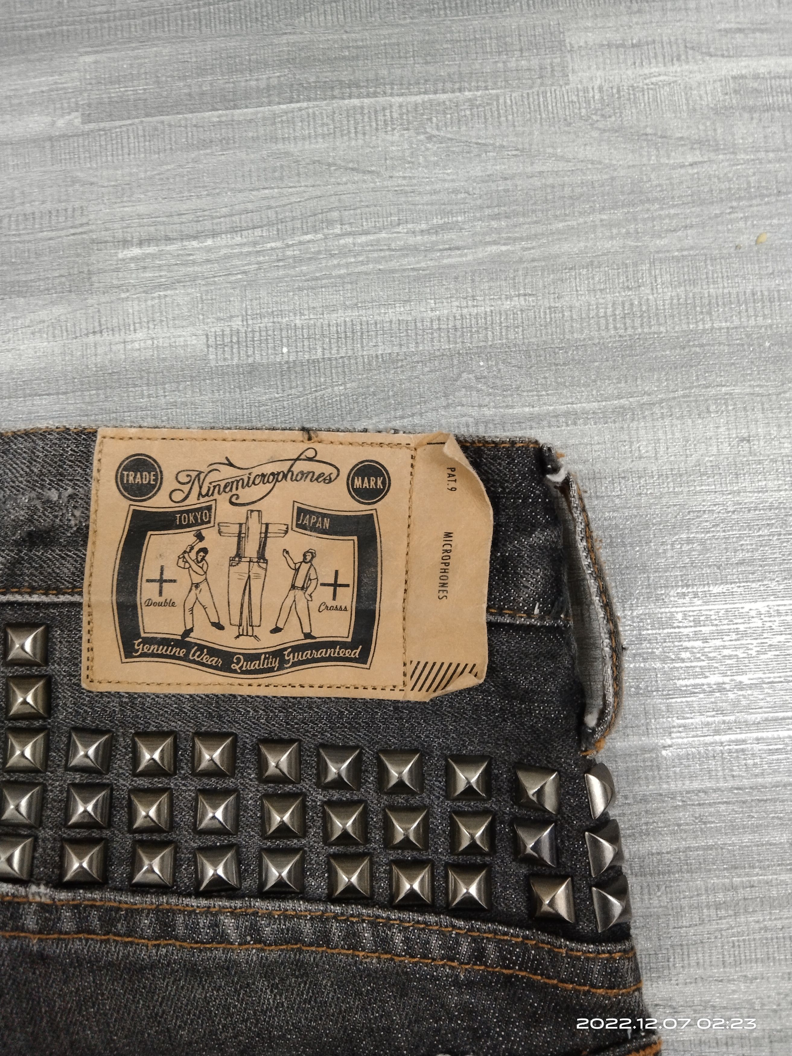 Japanese Brand SUPER SICK STUDDED MINE MICROPHONES TOKYO JAPAN DENIM PANTS Size US 31 - 8 Thumbnail