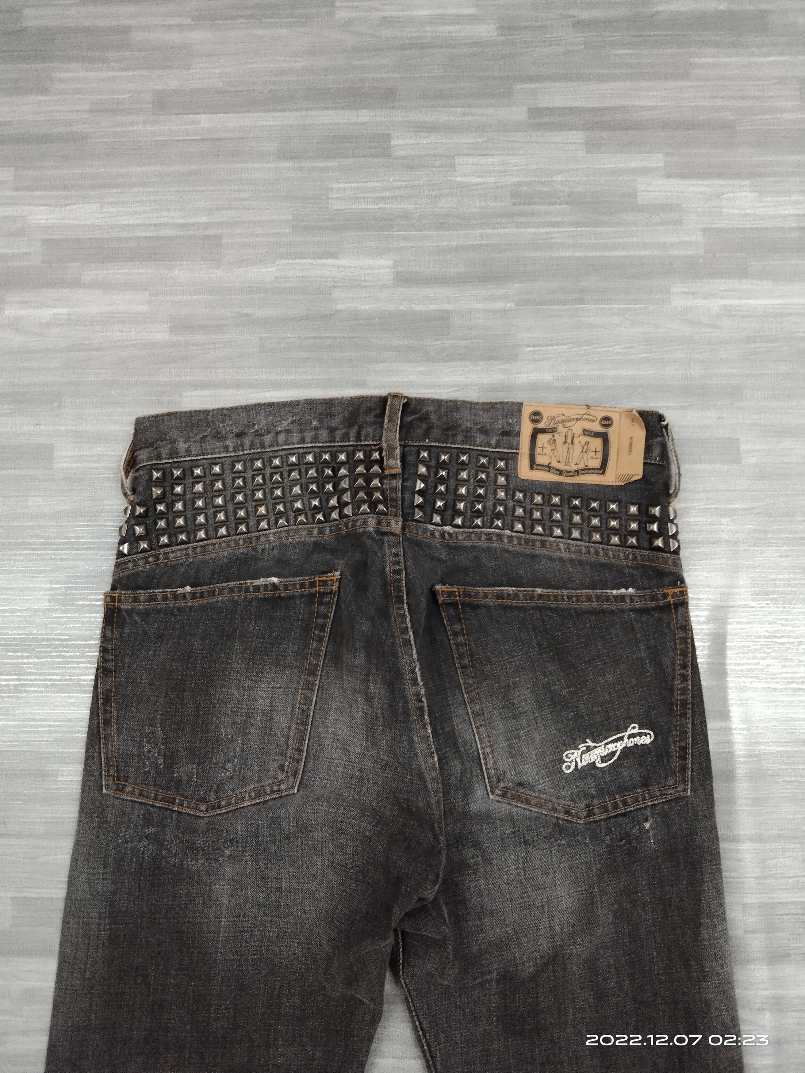Japanese Brand SUPER SICK STUDDED MINE MICROPHONES TOKYO JAPAN DENIM PANTS Size US 31 - 5 Thumbnail