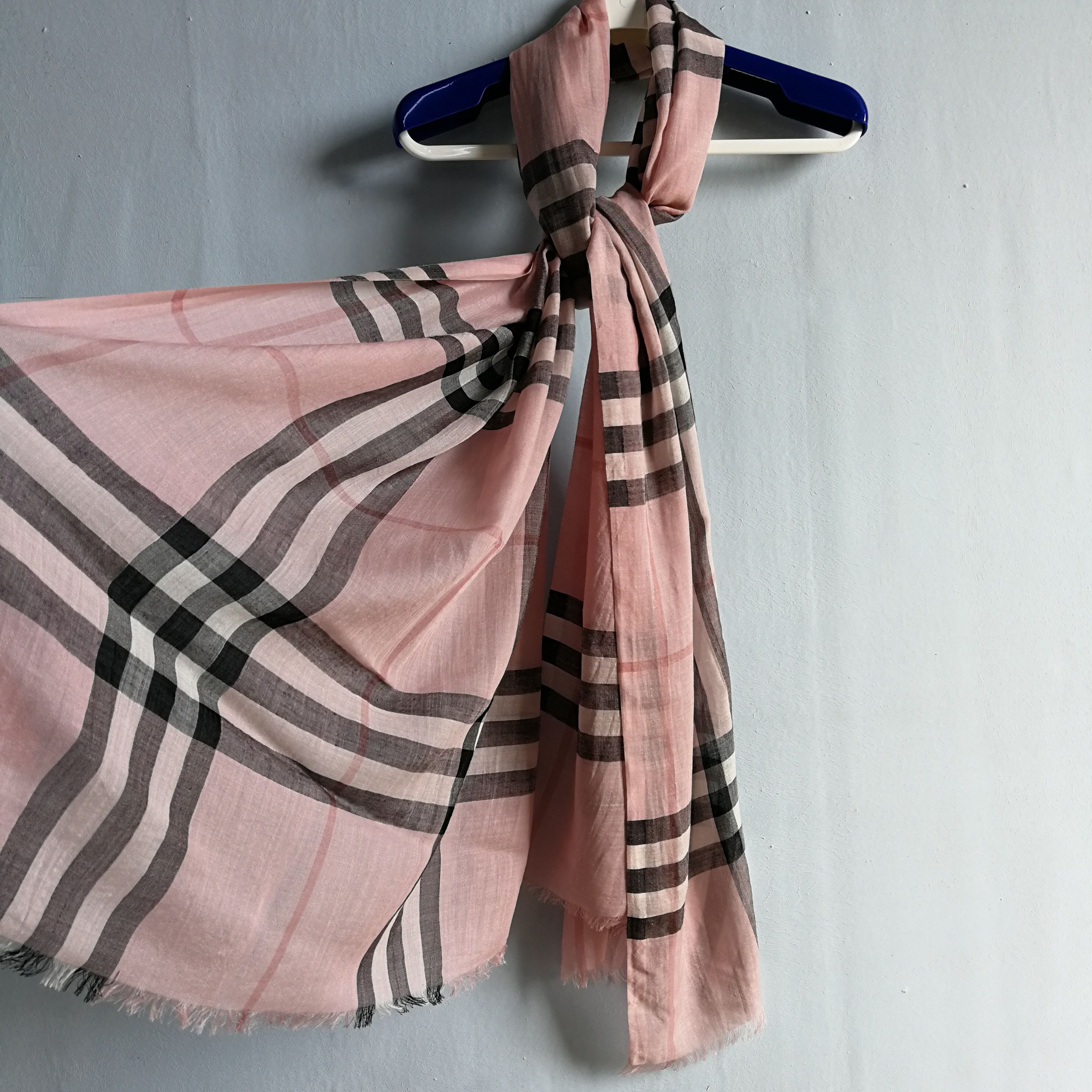 Burberry × Vintage Burberry Cotton/Silk Scarf Nova Check Size ONE SIZE - 2 Thumbnail