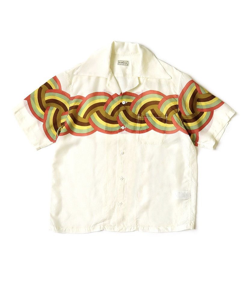 image of Kapital Silk Rayon Rainbow Aloha Shirts Size 3 in Kinari, Men's