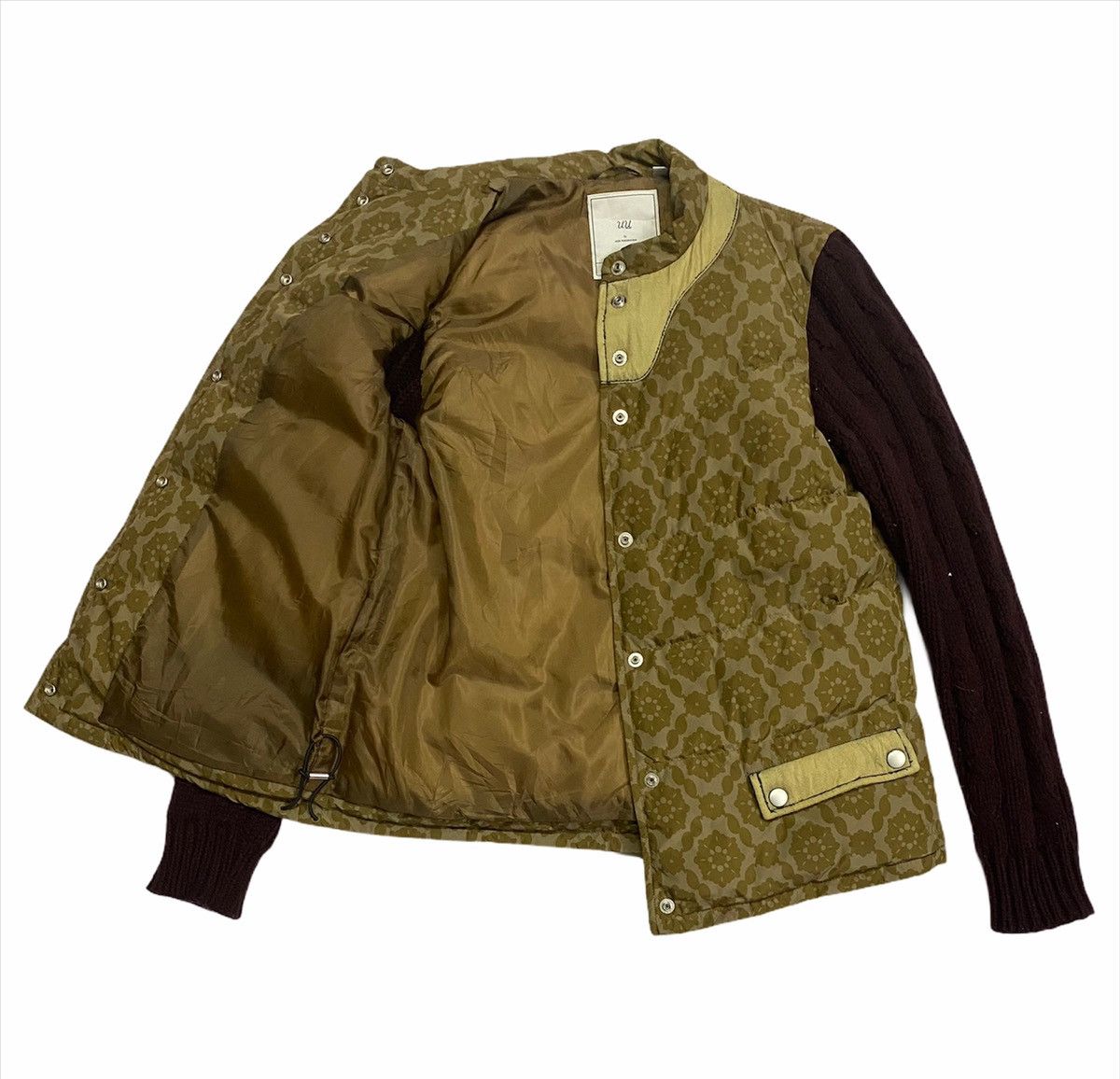 Jun Takahashi × Undercover × Uniqlo Undercover XUniqlo Puffer Jacket Knit Sleeve Flowers Design Size US S / EU 44-46 / 1 - 2 Thumbnail