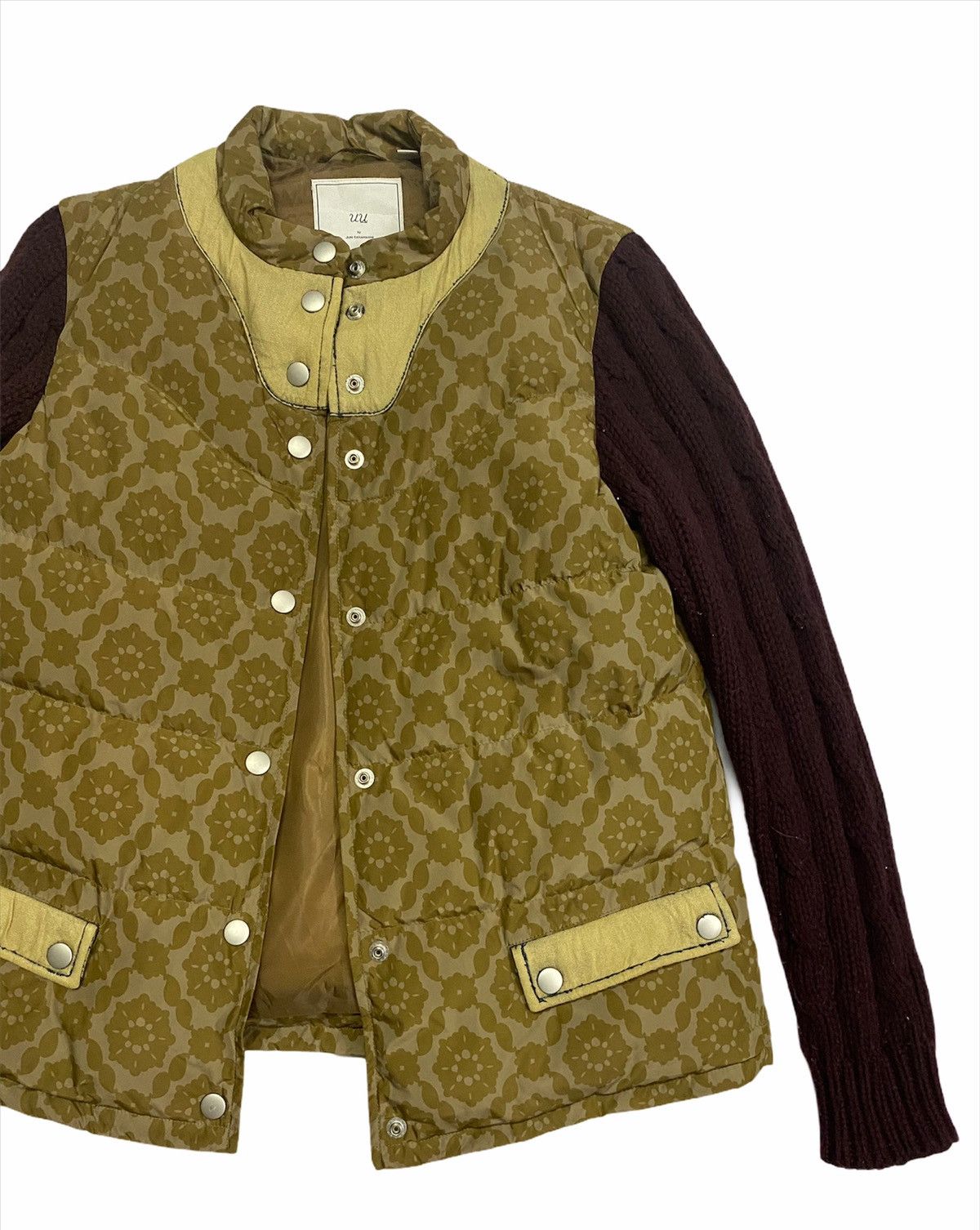 Jun Takahashi × Undercover × Uniqlo Undercover XUniqlo Puffer Jacket Knit Sleeve Flowers Design Size US S / EU 44-46 / 1 - 4 Thumbnail