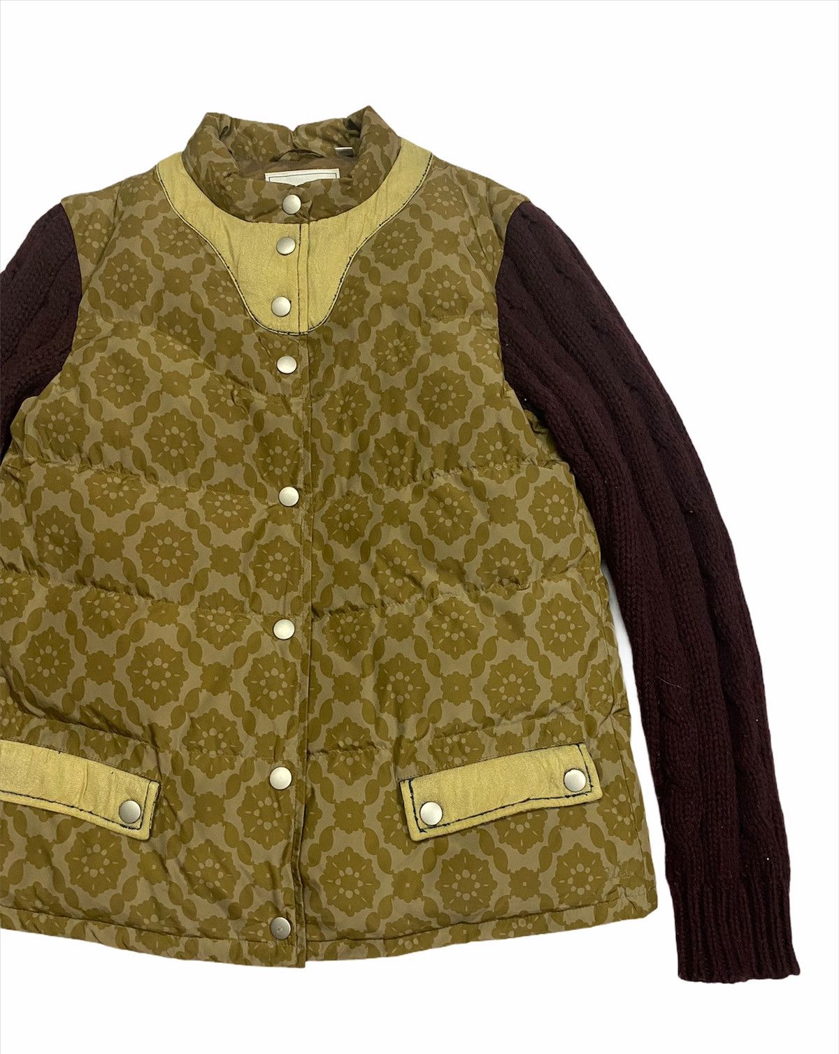 Jun Takahashi × Undercover × Uniqlo Undercover XUniqlo Puffer Jacket Knit Sleeve Flowers Design Size US S / EU 44-46 / 1 - 5 Thumbnail