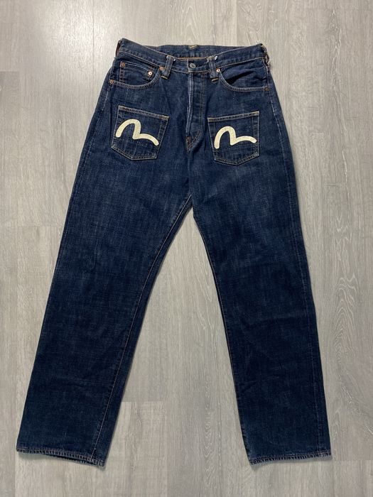 Vintage Evisu jeans front logo vintage navy Japanese denim Yamane