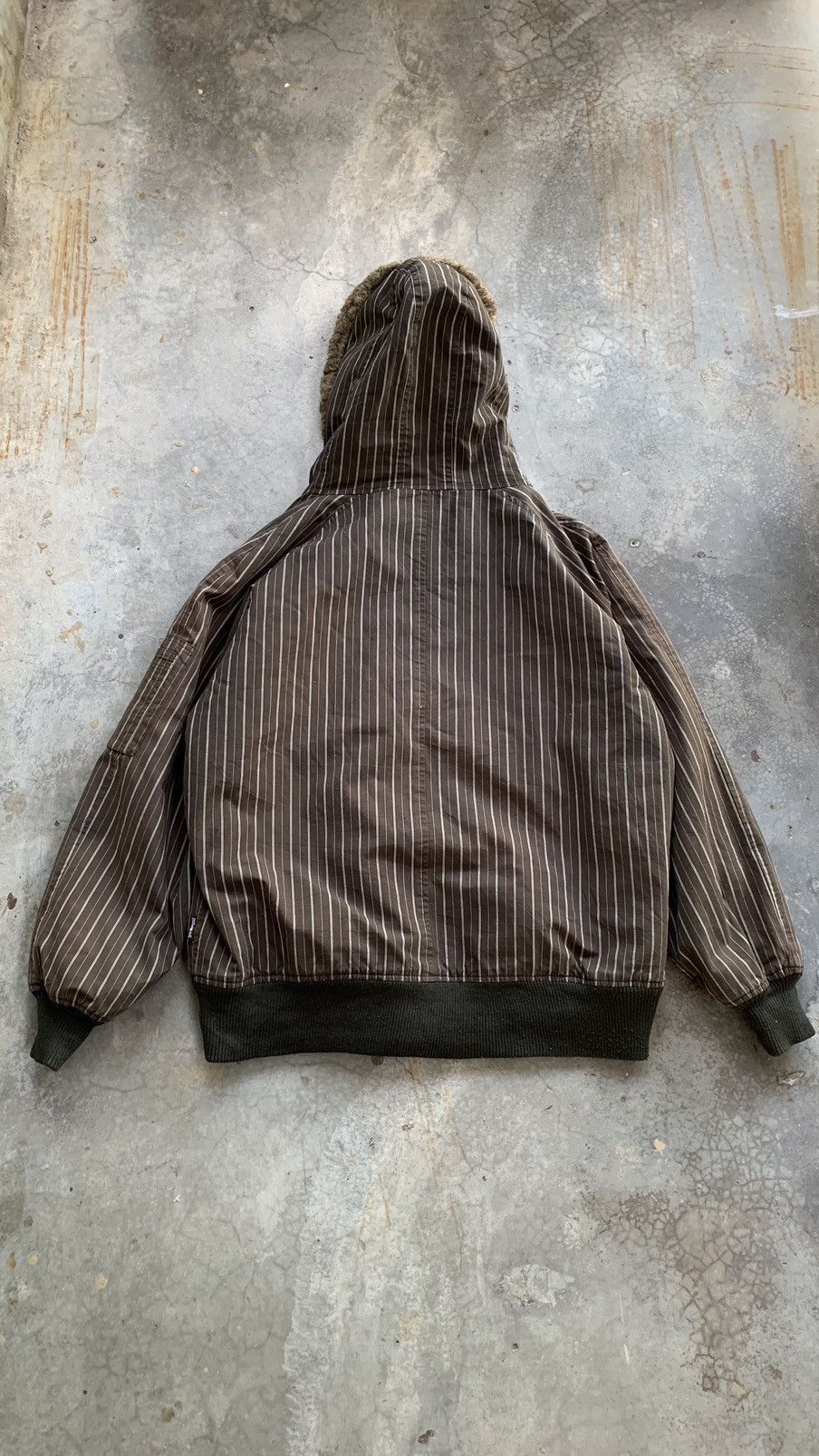 Woolrich Woolen Mills Vintage Woolrich Brown Striped Hoodie Jacket Size US L / EU 52-54 / 3 - 3 Thumbnail