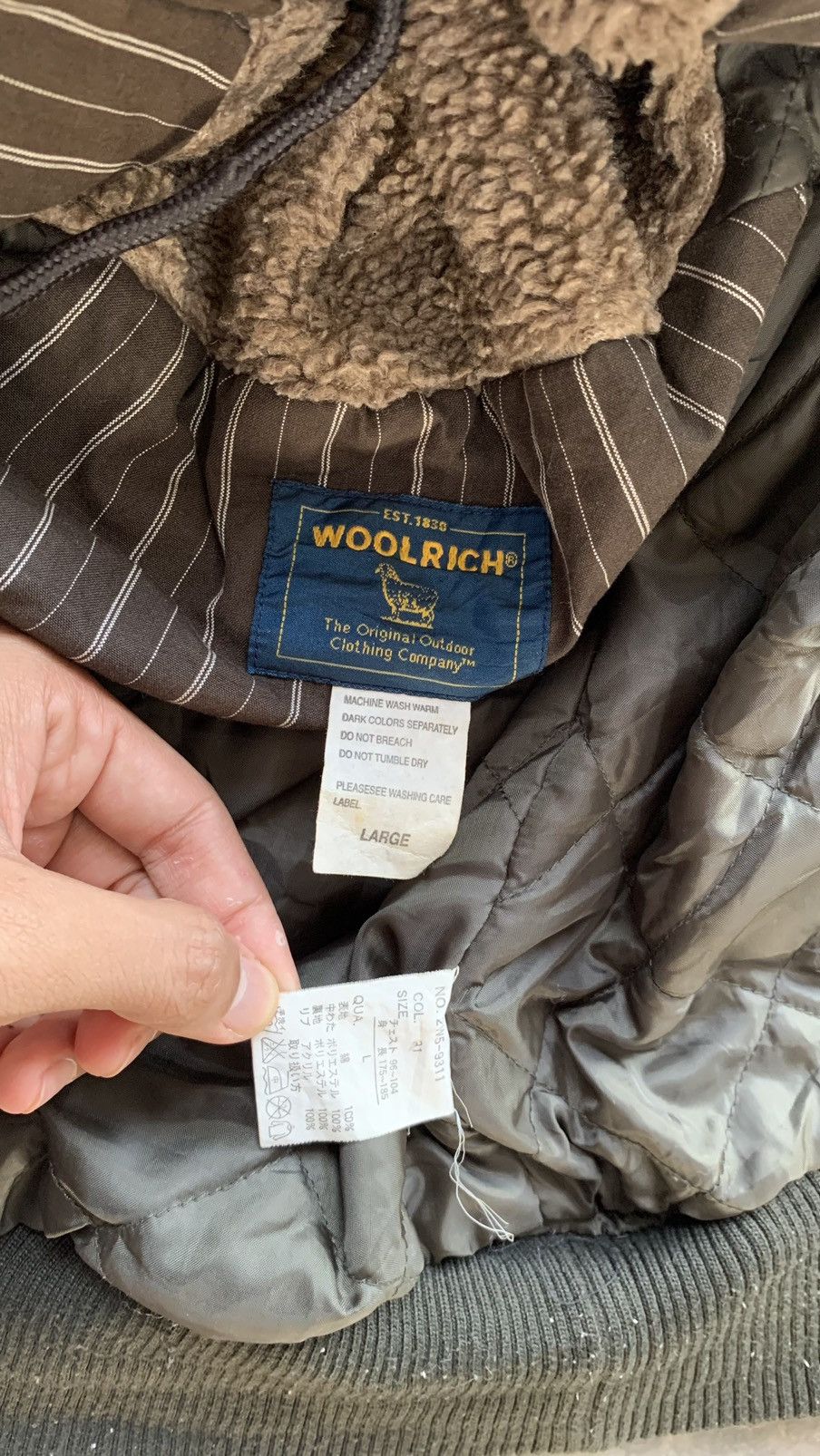 Woolrich Woolen Mills Vintage Woolrich Brown Striped Hoodie Jacket Size US L / EU 52-54 / 3 - 6 Thumbnail