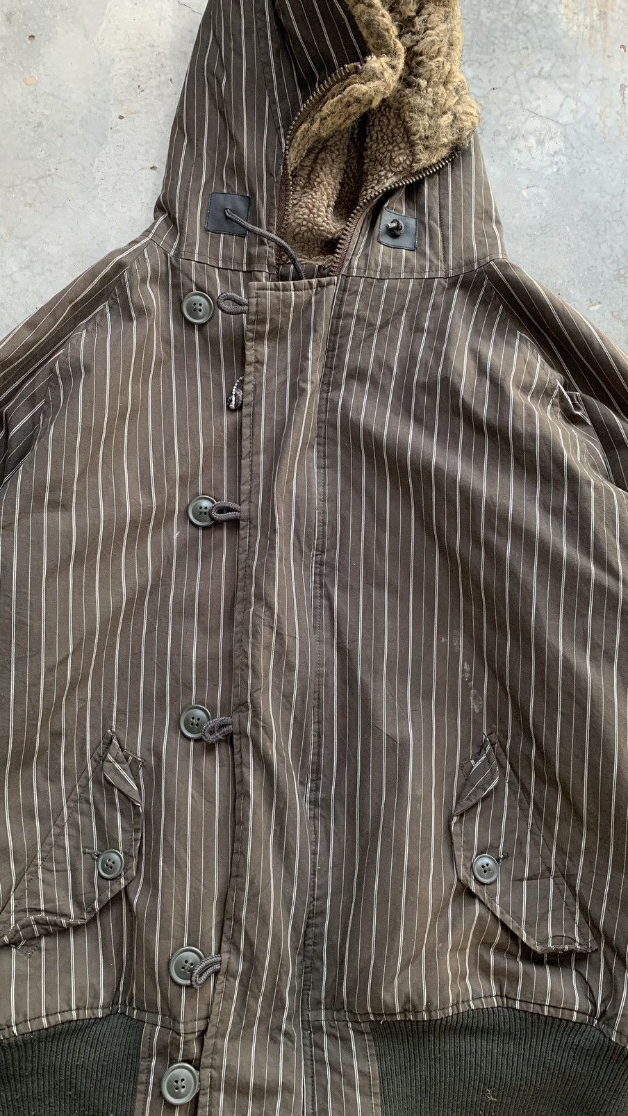 Woolrich Woolen Mills Vintage Woolrich Brown Striped Hoodie Jacket Size US L / EU 52-54 / 3 - 2 Thumbnail