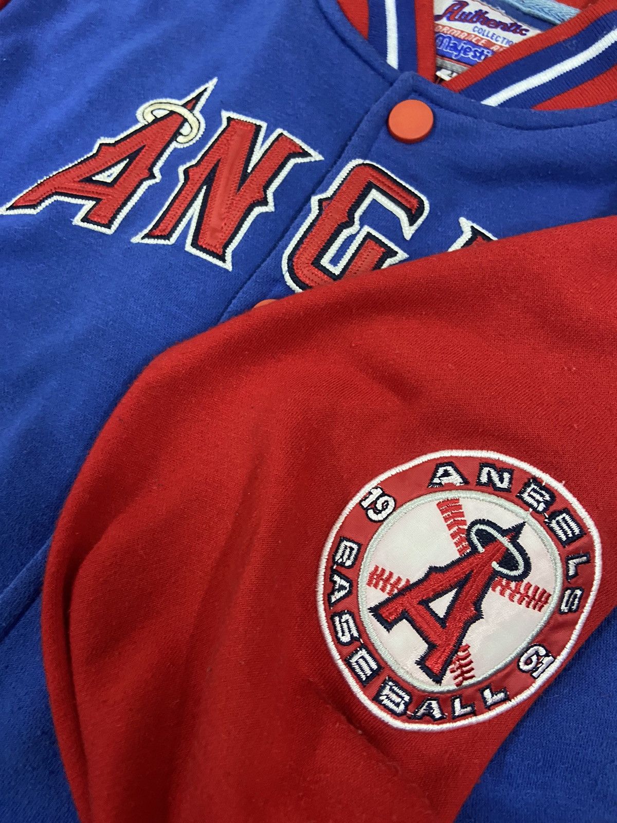 MLB × Majestic Vintage Los Angeles Angels Varsity Jacket MLB Baseball Rare Size US S / EU 44-46 / 1 - 5 Thumbnail