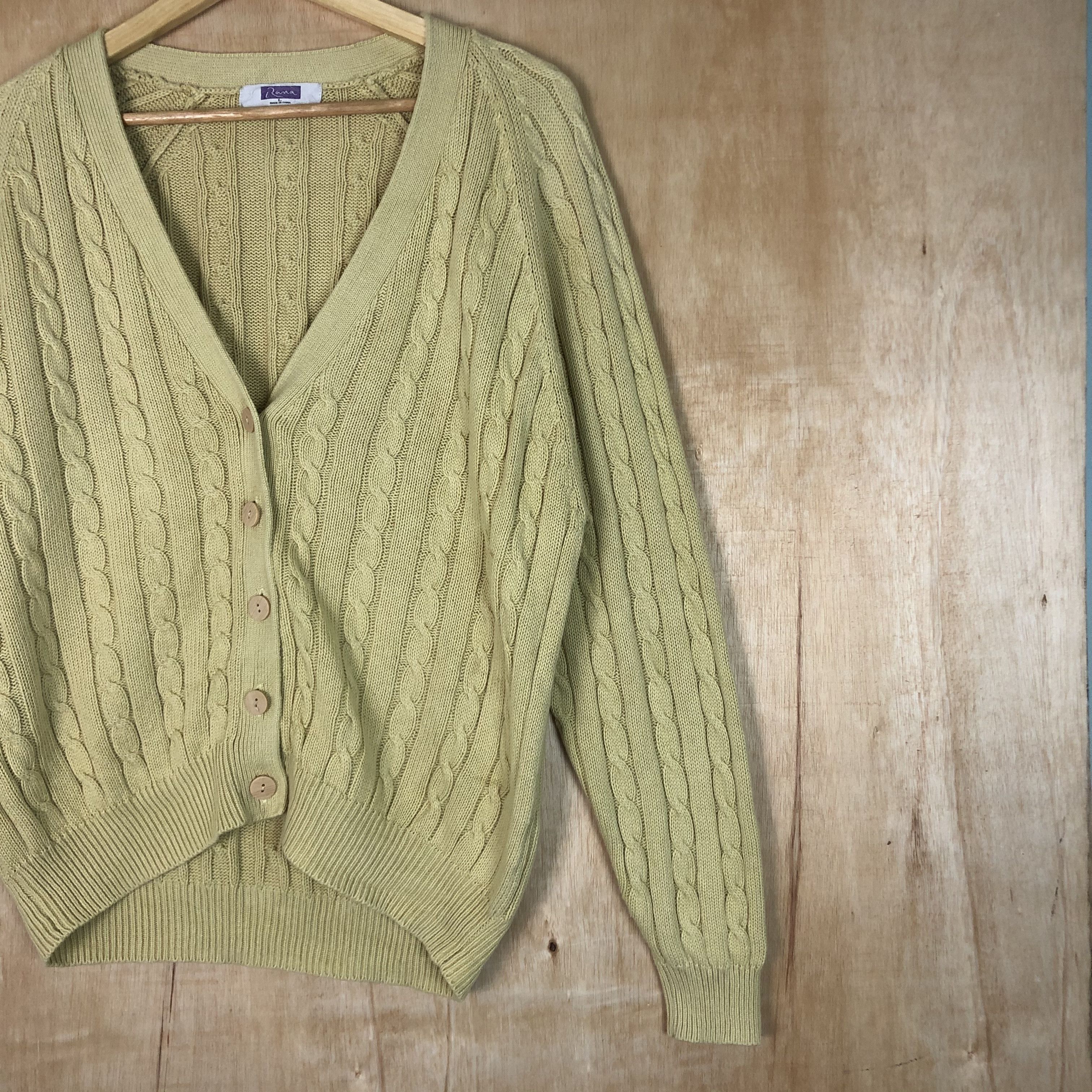 Aran Isles Knitwear × Homespun Knitwear × Japanese Brand DLL Roma aran isle cable knitwear cardigan japan #c046 Size US M / EU 48-50 / 2 - 2 Thumbnail