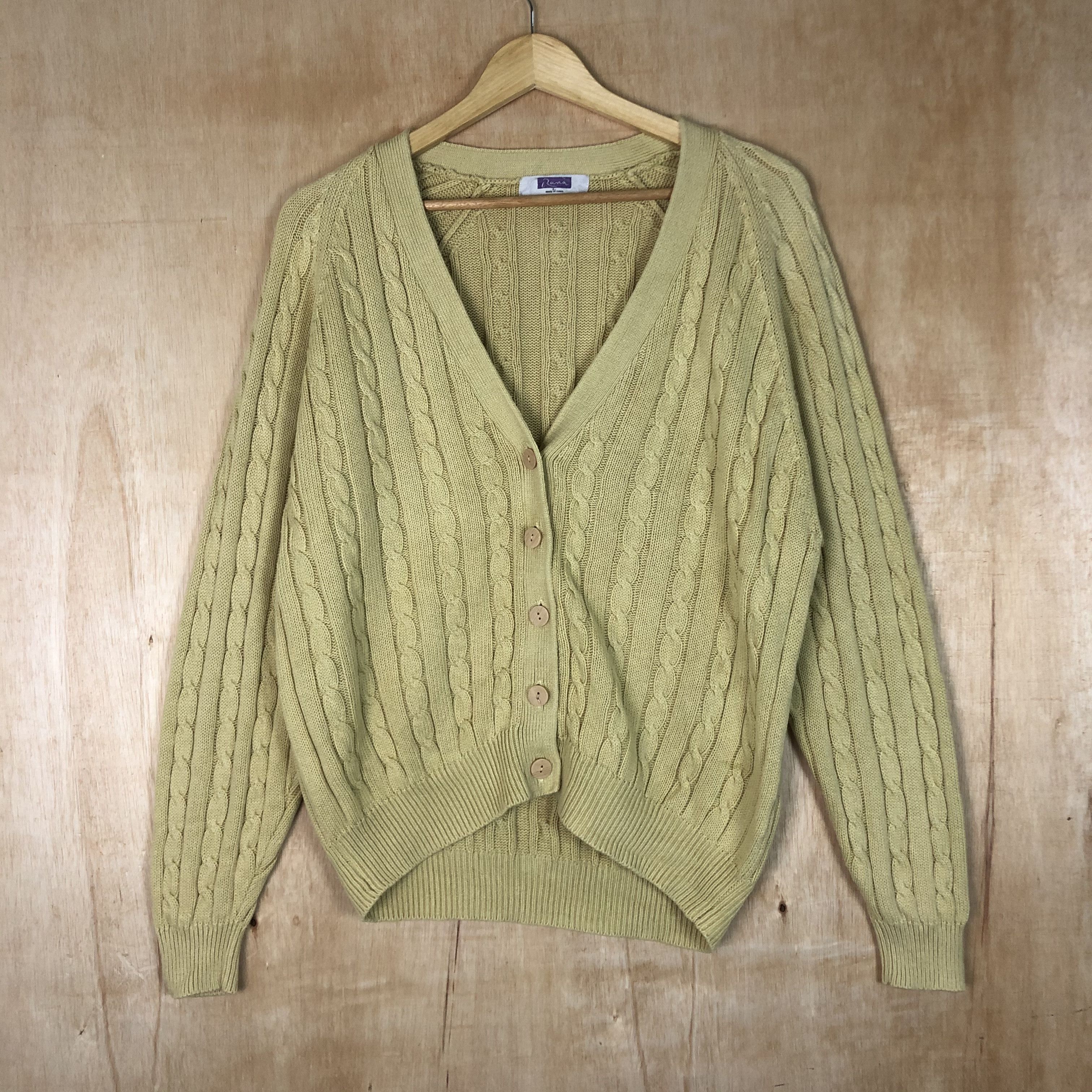 Aran Isles Knitwear × Homespun Knitwear × Japanese Brand DLL Roma aran isle cable knitwear cardigan japan #c046 Size US M / EU 48-50 / 2 - 1 Thumbnail