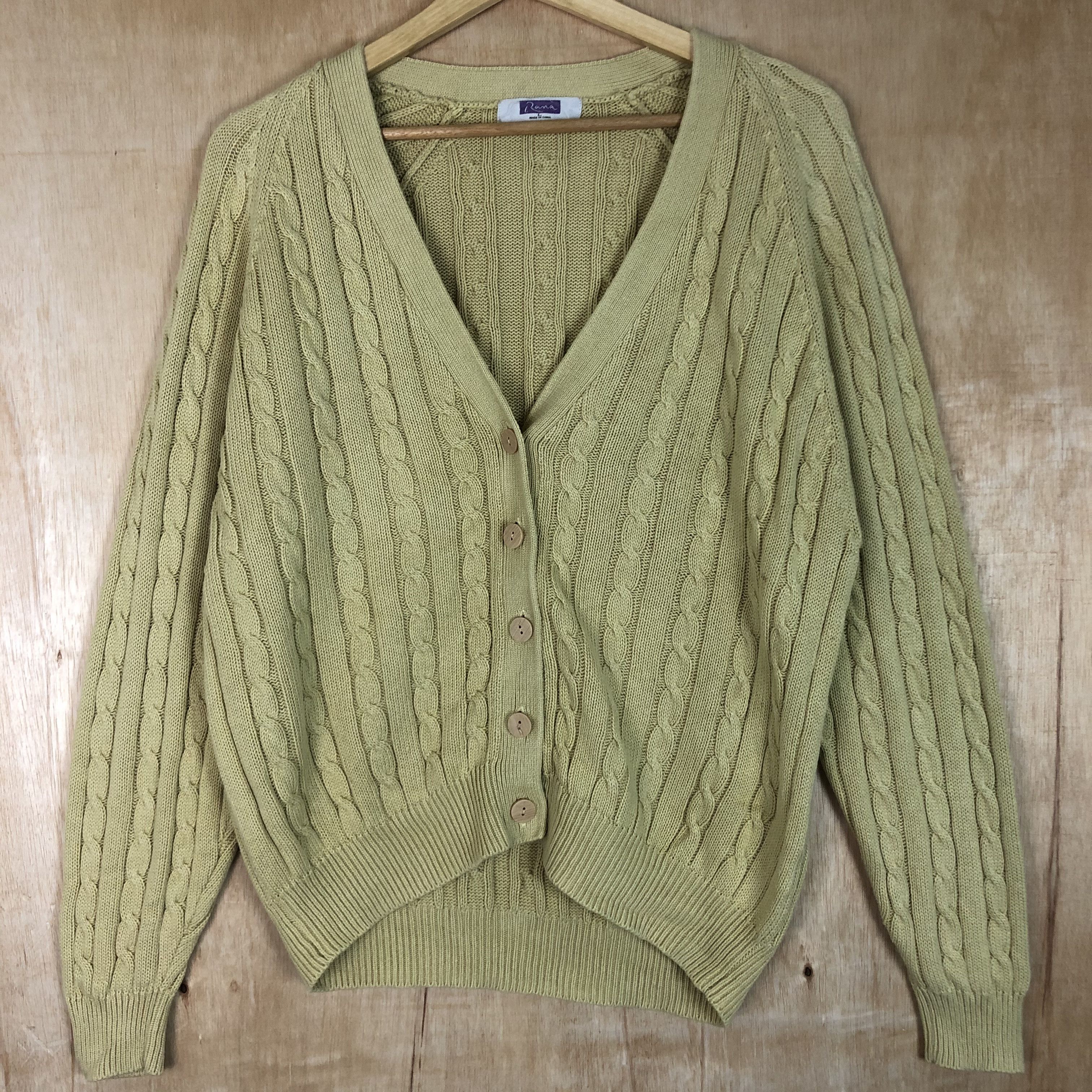 Aran Isles Knitwear × Homespun Knitwear × Japanese Brand DLL Roma aran isle cable knitwear cardigan japan #c046 Size US M / EU 48-50 / 2 - 5 Thumbnail
