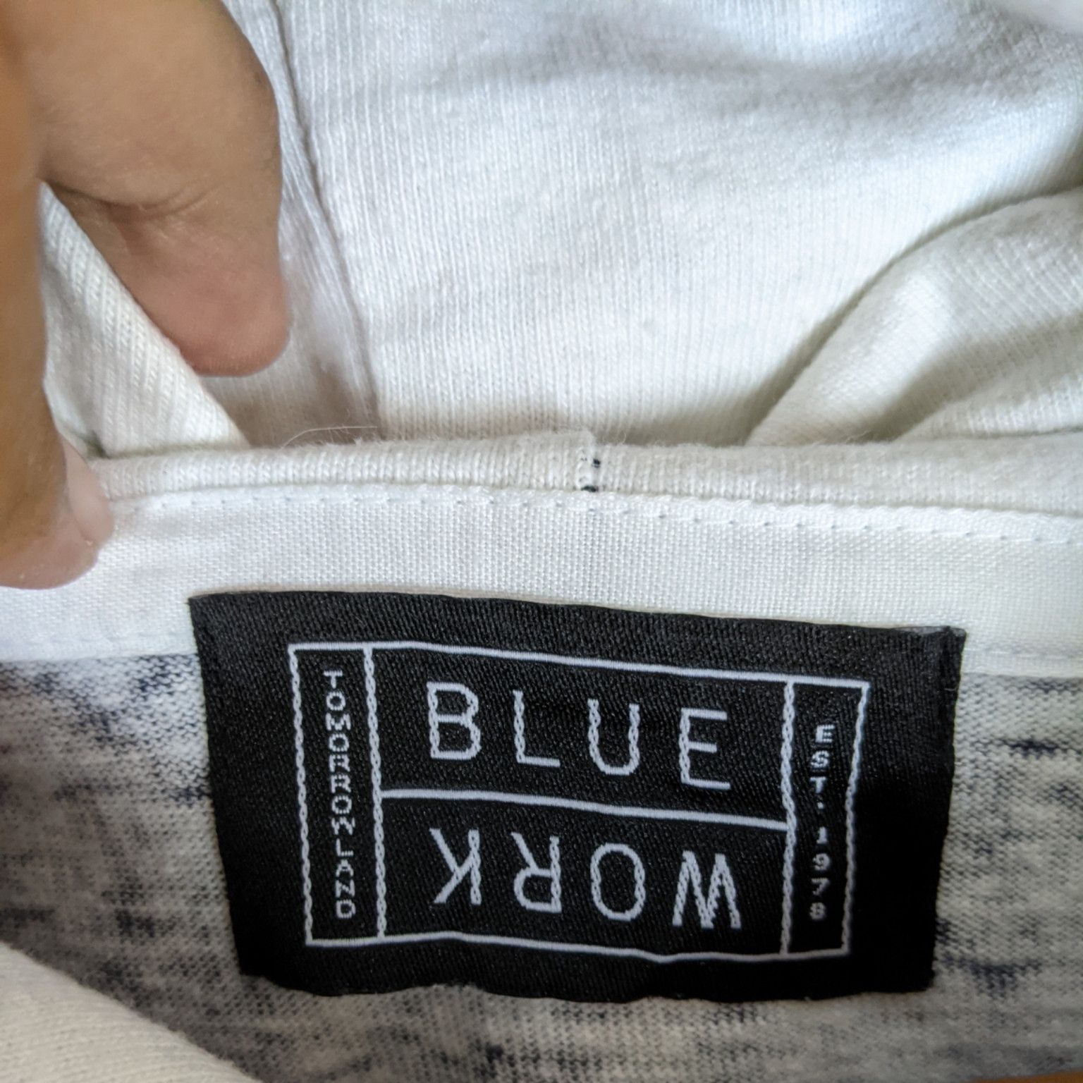 Japanese Brand × Tomorrowland BLUE WORK Tomorrowland Japan Striped Hoodie Size US M / EU 48-50 / 2 - 10 Thumbnail