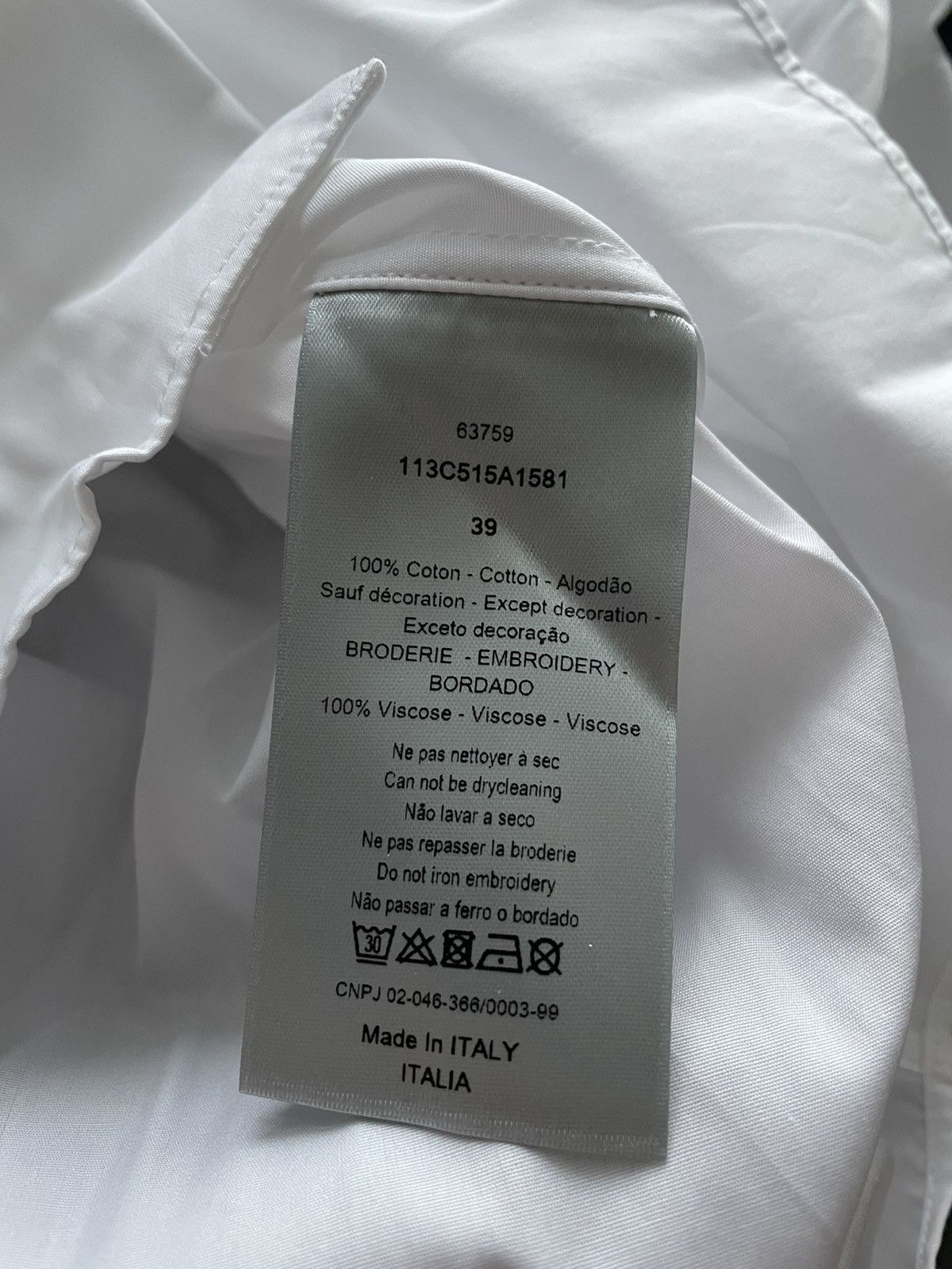 Dior Rare Super Runway Rare Limited Edition Embroidery Logo Shirt Size US S / EU 44-46 / 1 - 8 Thumbnail
