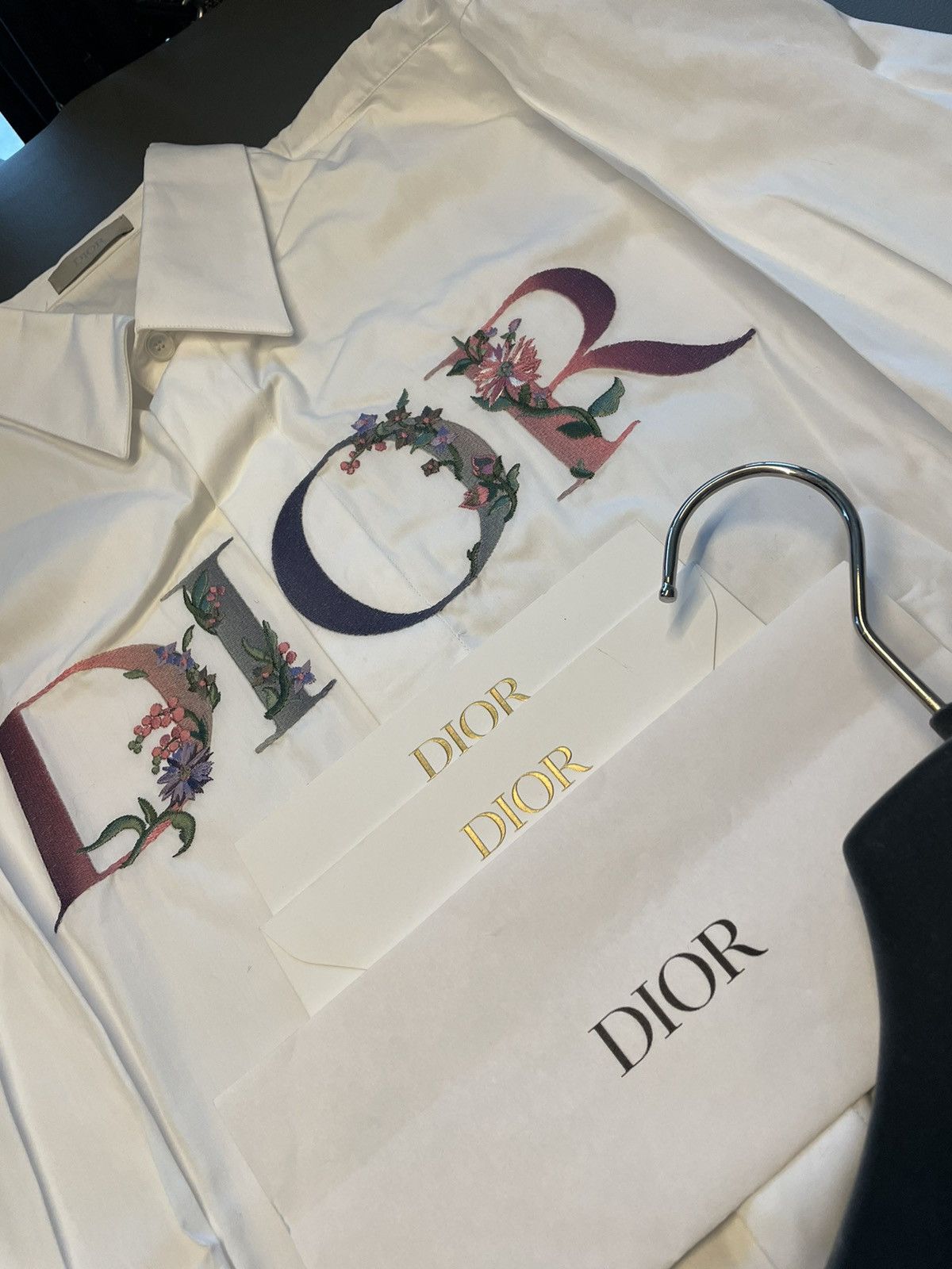 Dior Rare Super Runway Rare Limited Edition Embroidery Logo Shirt Size US S / EU 44-46 / 1 - 13 Thumbnail