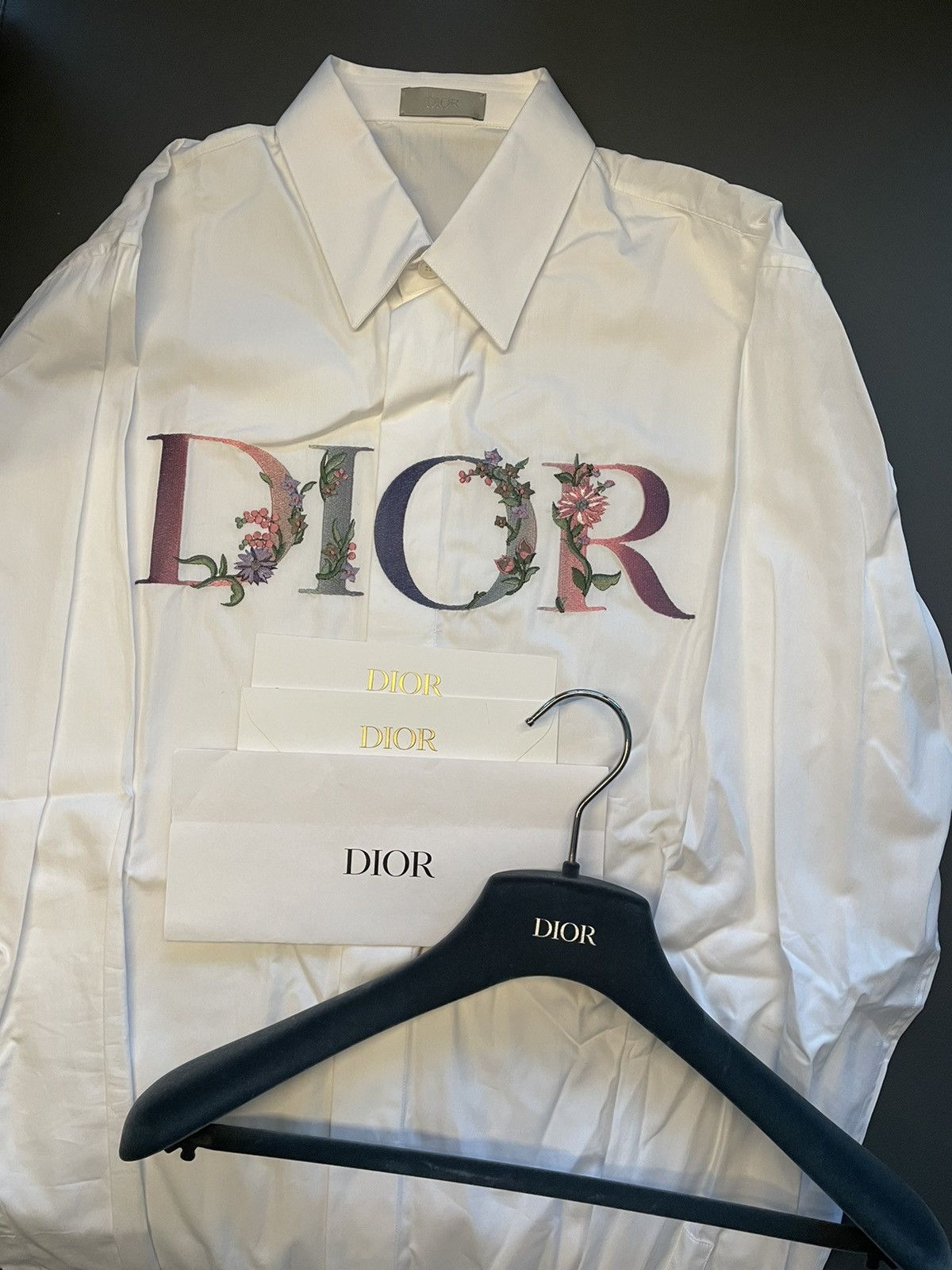 Dior Rare Super Runway Rare Limited Edition Embroidery Logo Shirt Size US S / EU 44-46 / 1 - 12 Thumbnail