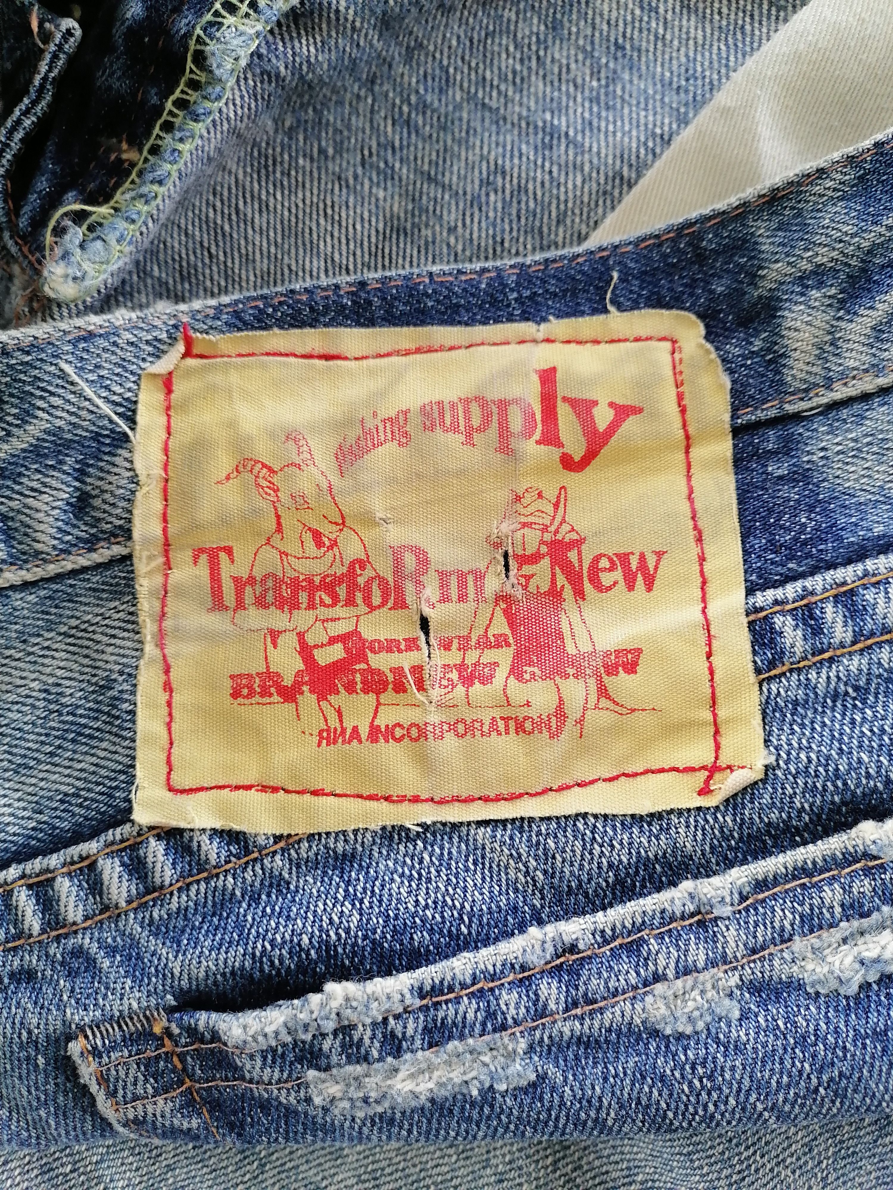 Japanese Brand Distressed Denim Sashiko Custom RNA Denim Pants Size US 31 - 8 Thumbnail